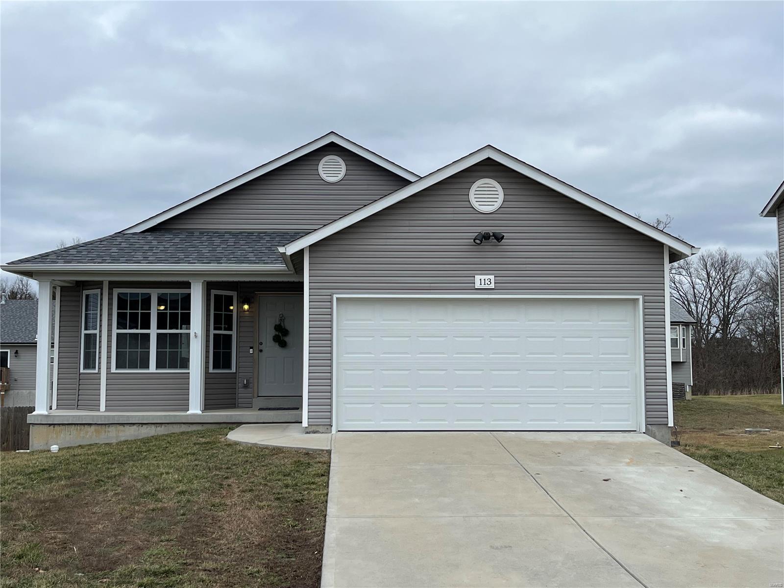Adorable 3 bedrooms, 2 bath ranch home. Home is only 4 years old. Soft warm colors welcomes you through the front entry. Enjoy family time in the spacious open floor plan as you enter the home with combo living room, dining and kitchen. Kitchen boost a breakfast bar, new stove, refrigerator and dishwasher included in price. Main level features full hall bath, master bedroom suite with shower only and 2 more bedrooms. Lower level is waiting for your finishing touches but features rough- in bath with new vanity in box & toilet, laundry area and walkout. Bonus features of this beautiful ranch include level and fenced in yard, 2 car garage, nice deck and cute covered front porch. Home is priced to SELL!