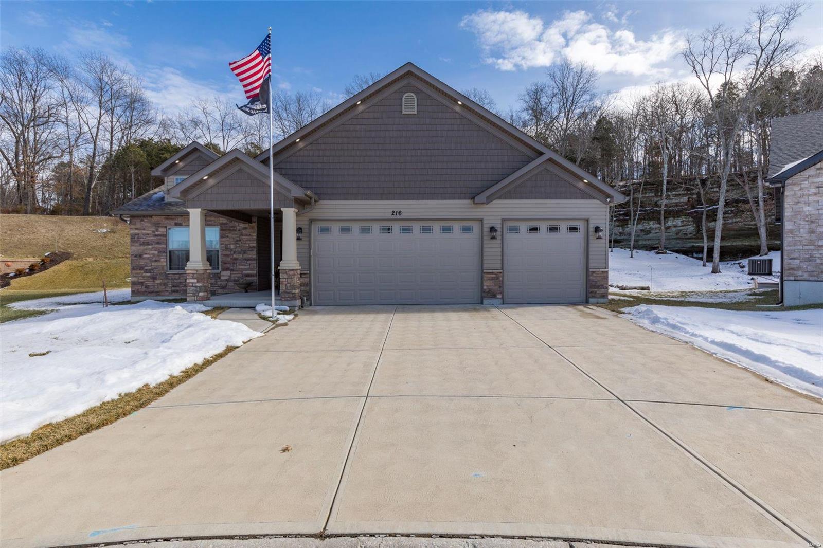 DO NOT MISS OUT ON THIS GEM, 2 years young! Stunning ranch in Providence subdivision situated in cul-de-sac backing to gorgeous view of rock bluff!
That's only the beginning, upgrades galore...12x6 entry leading to open floor plan, luxury vinyl plank flooring throughout, vaulted ceiling, stone fireplace, granite counter tops
w/center island. An abundance of cabinets in kitchen w/walk in pantry as well. 6x8 laundry room w/built in cabinets, separate broom closet. 12 ft sliding door in great rm leads you to a 13x17 covered deck w/breathtaking view of back yard & common area to include rock bluff. Master bedroom includes luxury bath w/separate shower/tub and walk in closet. Open finished basement w/lvp flooring again to include family room area and bonus/game area w/full finished bath and plenty of storage/craft area. DON'T MISS OUT...CAN CLOSE QUICKLY! Additional Rooms: Mud Room