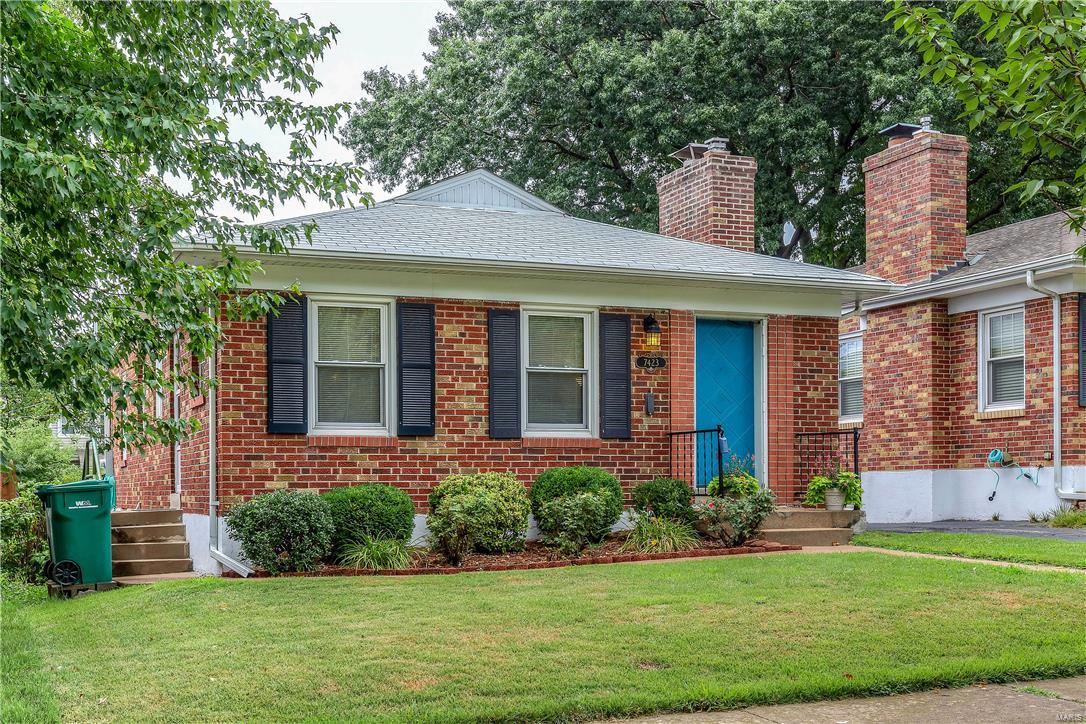 This all-brick bungalow on a charming street in the Webster School District has everything you want in your cozy new home! Inside you'll find newly refinished (2016) hardwood floors and a fireplace in the living room, which is open to the neighboring dining room. This freshly painted home has been meticulously maintained with many updates, including newer stainless steel refrigerator and microwave, 1 year-old roof, newer electrical panel, A/C in 2017, & updated bath with resurfaced tile and tub. A spacious walk-out basement could easily be finished to double the living space. Enjoy the pergola-covered deck for outdoor entertaining, and an oversized 1-car garage. Minutes from downtown Webster, Metrolink, city parks, Shrewsbury pool and Rec Center. Easy access to I-44 and I-270. The major projects have been done. Just bring your suitcases and design ideas, and move in!!
