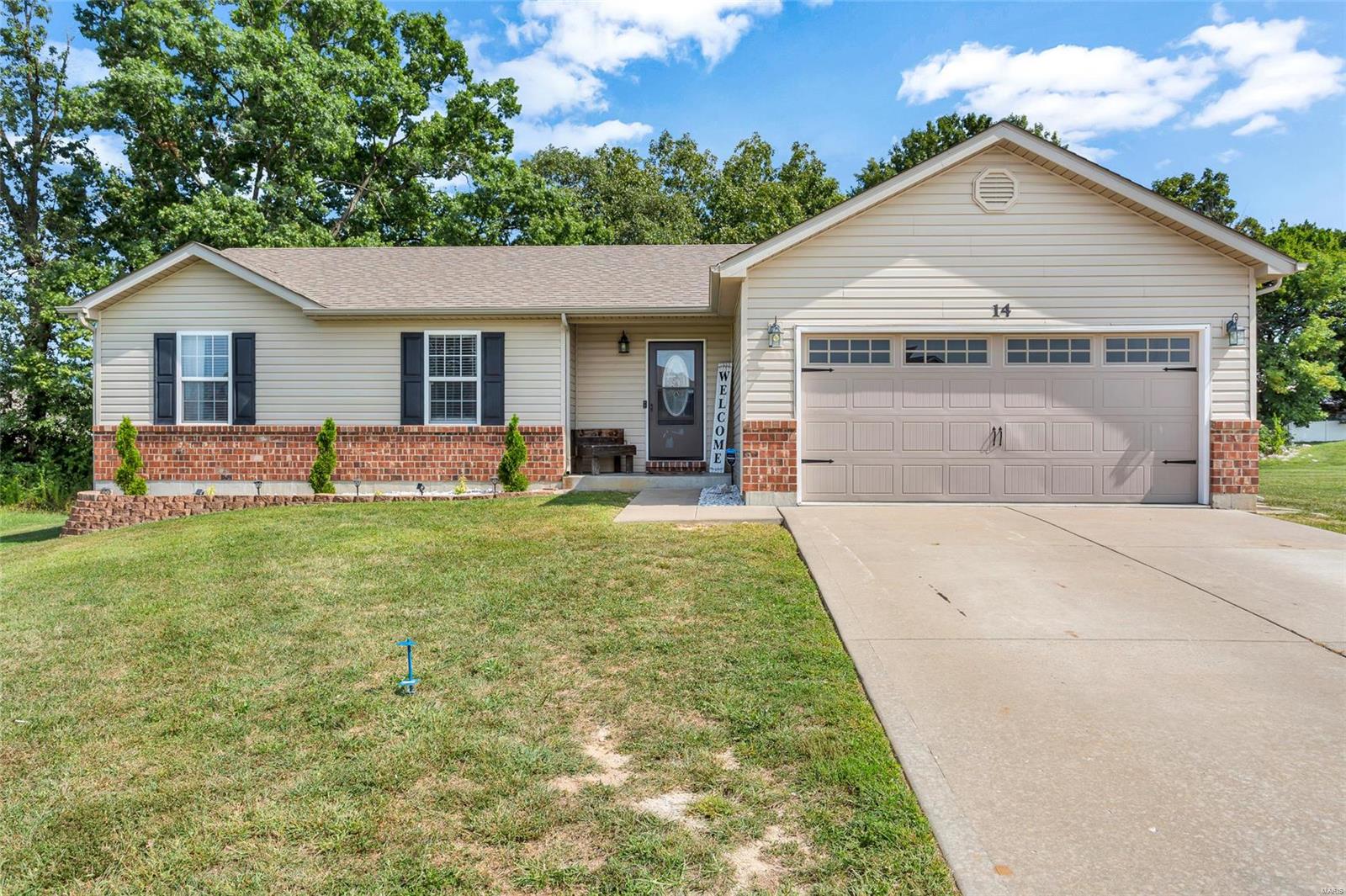 Welcome Home to 14 Fredde Ct. This beautiful 4-bed, 3-bath home is nestled in a subdivision and is less than a 5-minute drive from Wentzville’s new high school. It’s the perfect place to raise a family (or fur family) and you are sure to love your neighborhood! Of the many great features of this home, a few to note that are especially stunning are the vaulted ceilings, luxury vinyl plank throughout the main floor, walk-in closets and a finished basement. Have we mentioned main-floor laundry? When you get home from a long day at the office, park your car in the 2-car garage and walk inside to the updated kitchen and plethora of natural light in the living room -- it is sure to brighten your day! Take your shoes off and stay awhile! This home was meant to be lived in by you! Schedule a showing today and let us welcome you home!
