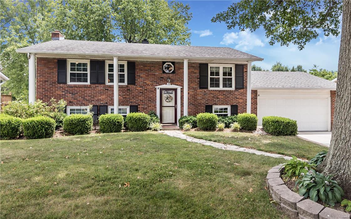 Well maintained home with great curb appeal is situated on a private lot that backs to trees and common ground. Convenient location has quick access to highways and shopping. County Library and walking trails to be built beyond the common ground. Enjoy the split floorplan design offering two living areas, 4 bedrooms and 2 baths. The large kitchen is crisp and light with recently painted white cabinets, tons of counter space, and gas range. The main floor bath has been updated with a generous size Onyx surround shower. The lower level is perfect for entertaining in the family room and game area with serving counter and sliding door to patio, a large bedroom with two closets, a full bath, and huge laundry/craft room. Newer windows and improved insulation make this house extremely quiet. Updated lighting throughout, furnace and A/C new in 2014. Wood floors under carpet on main level. Enjoy the expansive deck shaded by trees overlooking fenced backyard. Two car garage and storage shed.