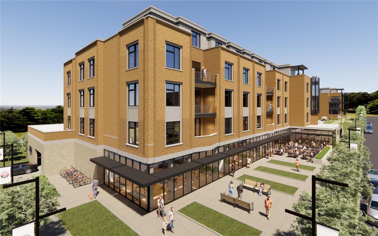 Aria Luxury Residences, Kirkwood's Newest Most Spectacular Mixed-Use Condominium Development in historic downtown Kirkwood. There are several floorplans to choose from ranging in size from 1,788 sq ft - 2,452 sq ft. Two- & Three-bedroom units, 2.5-3.5 baths plus office/den features floor-to-ceiling windows, 10ft ceilings, fireplace, 5" wide-plank wood floors & 2 secure climate-controlled parking spaces. Designer kitchen w oversized island, Kohler fixtures, custom cabinets, quartzite countertops & Thermador appliances. Primary suite features large windows, walk-in closet, walk-in glass shower, double sinks, custom cabinets. Stunning 5-story brick & limestone bldg. sits on landscaped grounds featuring park-like plaza. Upscale amenities incl, generous laundry room w cabinets & sink, smart-home package allowance, private secure storage on unit floor, Secure mail & pkg room. Adjacent to Kirkwood Performing Arts Center, steps from shops, restaurants, coffee shops & Kirkwood Farmers Market.
