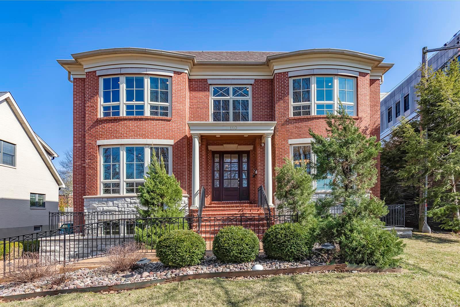 BACK ON MARKET THROUGH NO FAULT OF SELLER.  Spectacular 2-Story in Clayton Gardens – 4 Beds, 4.5 Baths & over 6400 sq ft living space w/ finished Lower Level! Main Floor features an elegant Living Rm & separate Dining Rm, Powder Rm, gourmet eat-in Kitchen w/ custom cabinetry, granite, tiled backsplash, top of the line stainless appliances, large 2-tiered center island /breakfast bar & 2 Butler’s pantry/wet bars! Fantastic Great Room w/ gas FP & Main Floor Laundry w/ cabinetry & desk! Walk up the handcrafted staircase, or take your private ELEVATOR (accesses all 3 floors) to the 2nd Flr featuring spacious Master Retreat w/ gas FP, dual vanities, jetted tub, walk-in shower & coffee bar w/ 3rd sink & incredible walk-in closet. Lower Level features a Rec Room (new carpet 2023) & 2 large custom organized, walk-in cedar closets! Rear covered deck & charming backyard w/ large paver patio & built-in firepit. Location could not be better – walk to downtown Clayton restaurants, shops, galleries.