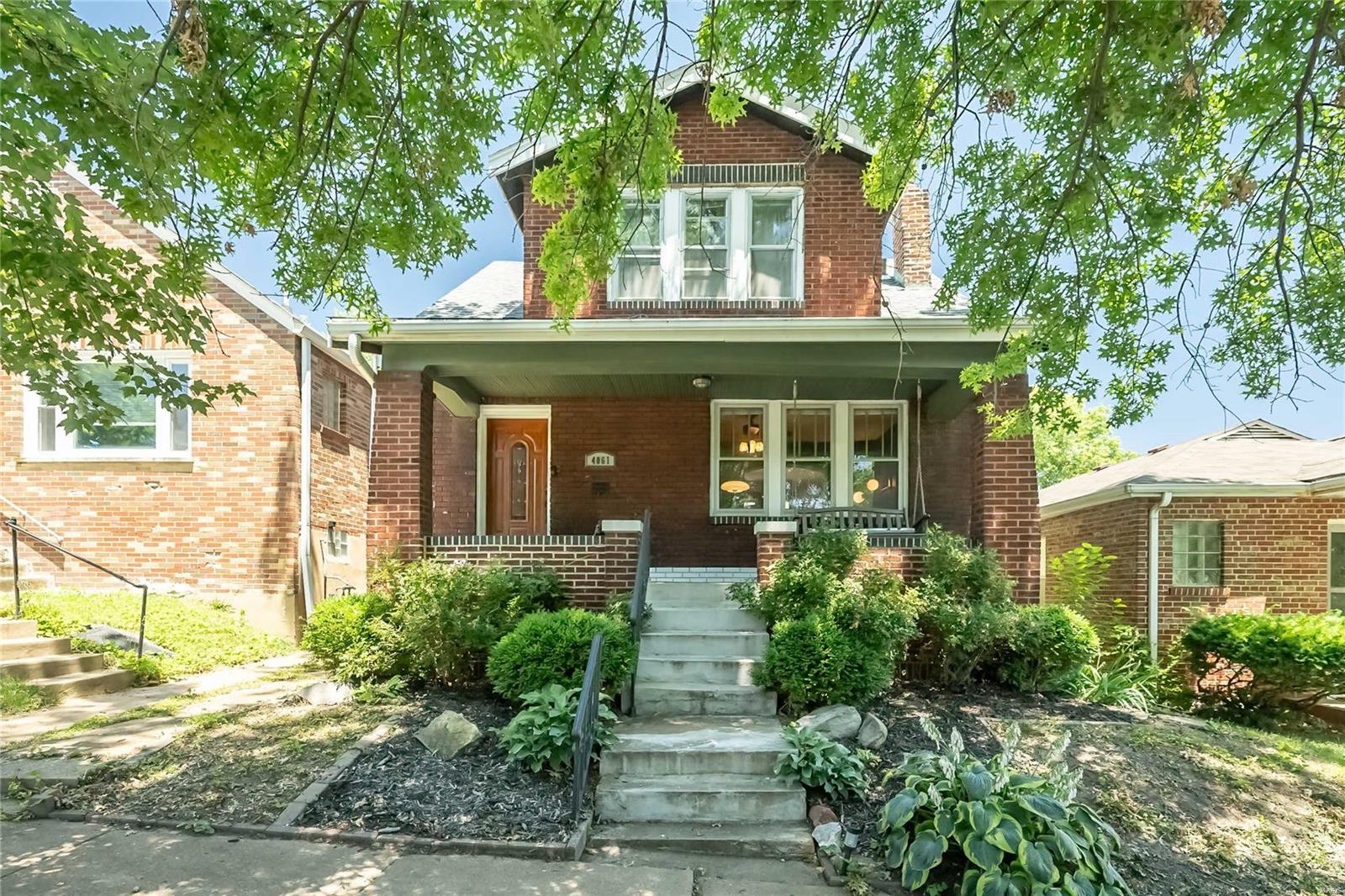 Tower Grove South stunner! Come check out this beautiful home in the highly sought after Tower Grove South neighborhood. A popular and desirable area with many activities and amenities within walking distance. This home has so much to offer. Two spacious bedrooms and 1 bathroom. Beautiful hardwood floors throughout the main floor, adding a touch of elegance and warmth. Stained glass windows, contributing to the charm and character of the home. The large living room & dining room are perfect for lounging or entertaining. A fenced in backyard providing privacy and security. Plenty of storage in unfinished basement. A detached garage, offering additional storage and parking space. A nice deck in the backyard, perfect for entertaining or relaxing on pleasant days. This home offers a blend of historic charm and modern convenience, making it an attractive option for anyone!