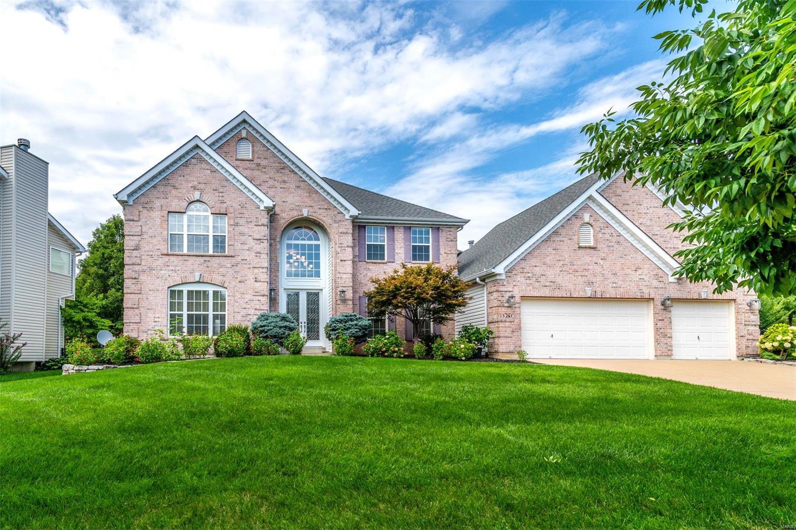 Welcome to 15247 Nooning Tree Ct, a 4 bed, 4.5 bath home with over 4,000 sqft of living space located in the highly desired Nooning Tree subdivision in Chesterfield. This home boasts a beautifully designed kitchen packed with updated cabinetry, quartz countertops, & NEW high end Bosch stainless steel appliances & Cosmo range hood. Main floor laundry with sink & cabinets. The large master bedroom suite has 2 walk-in closets & an updated bathroom with over-sized jetted tub & separate shower. All bedrooms are generously sized with large closets. Finished basement has a full bathroom, large entertaining space with a wet bar, theater room & sleeping area. The back yard is accessible through the sliding doors at the breakfast room that leads to a patio & beautiful yard; great for entertaining & relaxing. Hardwood, tile floors & NEW carpeting throughout. NEW 50 gallon hot water tank. Excellent Parkway Central Schools. Quick access to Highway 40, close to shopping, restaurants, & Faust Park.