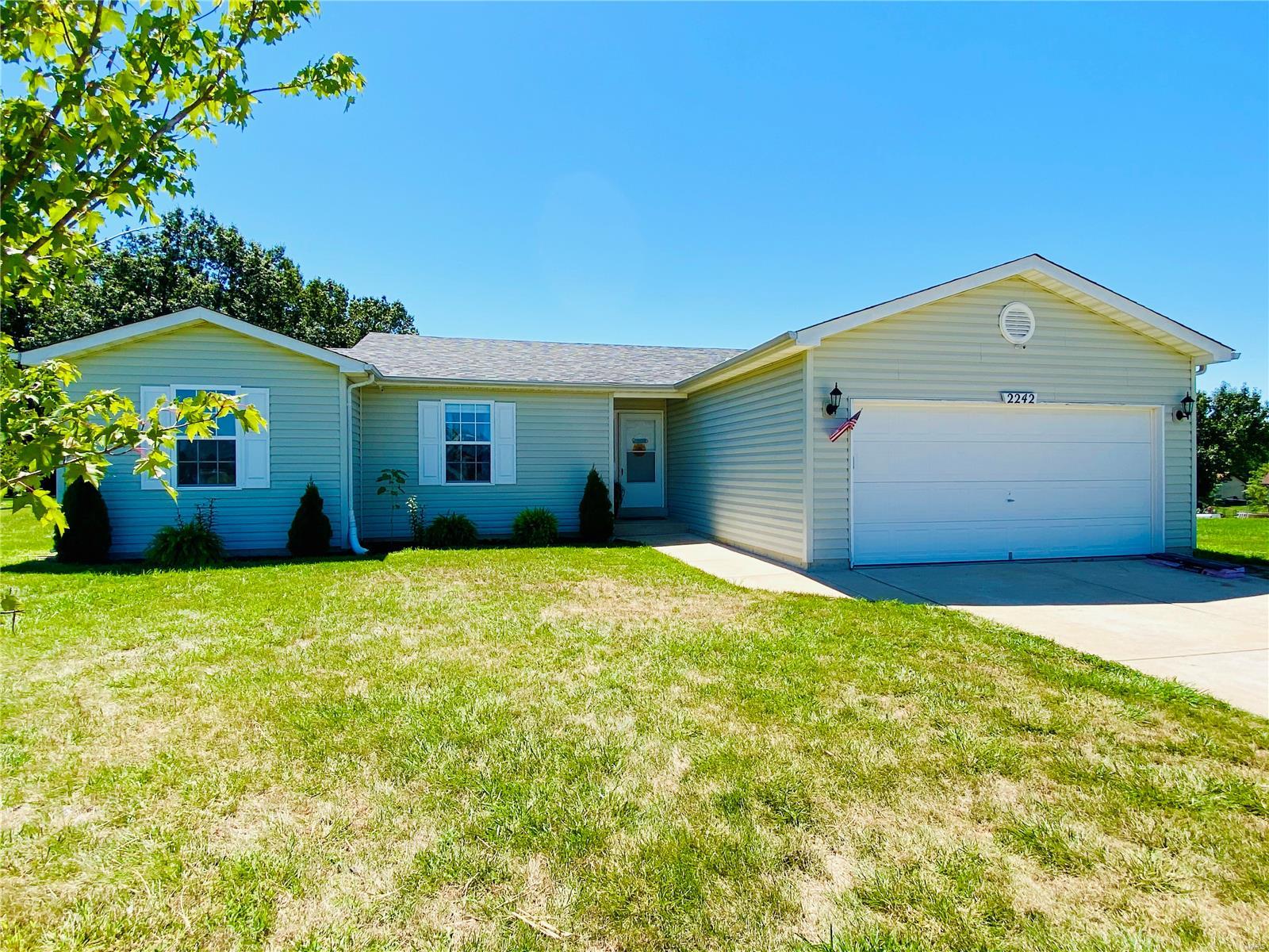 This beautiful home is Freshly Painted and ready to move in.  This 3 bedroom 2 bath home has an open floor plan.  The main level has updated kitchen and bathrooms.  The countertop installed in 2020, floors and center island 2018.  Sliding door welcomes you to the patio for outside entertaining which includes a firepit.  The single door off the back of the home opens to a fenced in yard for kids to play or your pets.  Finished basement has insulation between floors to control the sound.  Rec room, Exercise room, office and sewing room all found in lower level.  Roughed in bath in lower level with framed walls with a working toilet.  2 car Garage was used as a man cave and is freshly painted for the new owner.  Garage has additional storage space.  Lower level has several storage closets and a storage room with sump pump.  New roof in 2020.  Lots of updates and ready for you to move in.