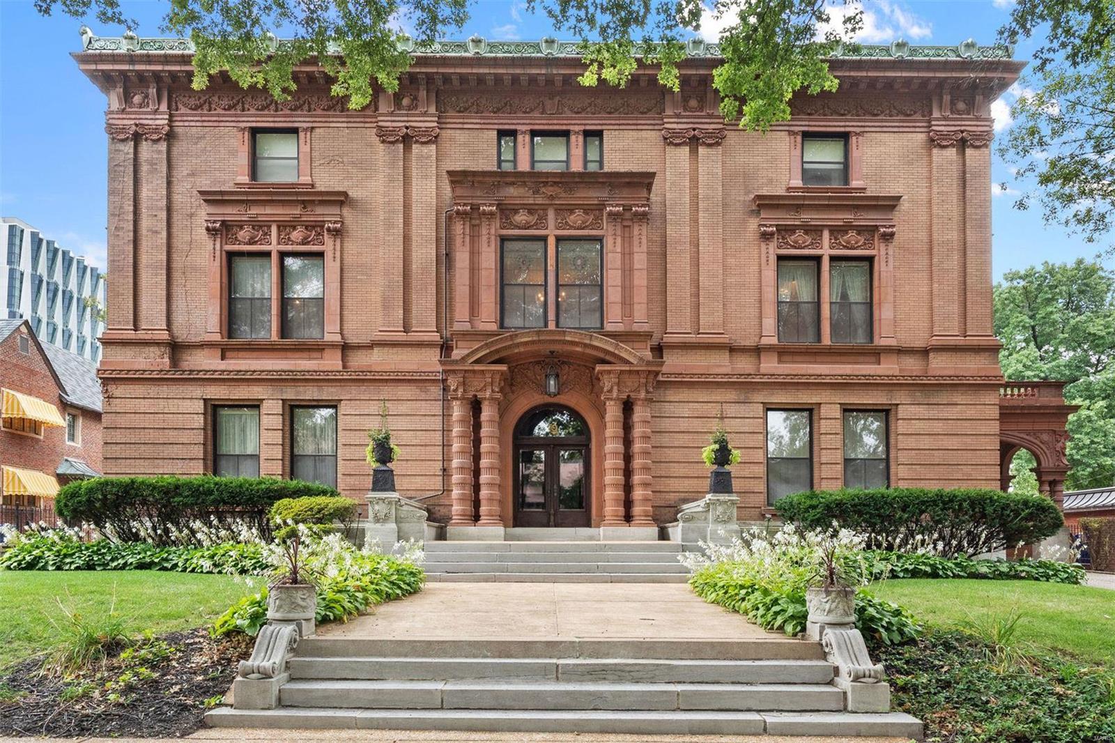 Acquire a piece of St. Louis history. The iconic Nabisco Mansion presents a rare opportunity for a fortunate new owner. Originally designed for entertaining during The Golden Era, the floor plan is spacious and grand while maintaining a warm and inviting home atmosphere. From its intricate woodwork, exquisite chandeliers, period-specific murals, & medieval-style ballroom, every corner of this home exudes architectural magnificence. This Beaux Arts style mansion was meticulously restored by its current owners blending modern comforts with historical charm. Upgrades to mechanical systems ensure contemporary functionality while the preserved period baths and tastefully remodeled kitchen pay homage to its distinguished past. The addition of new 4-car garage, deck & pergola further enhance its allure. This historic mansion beckons those with a discerning taste for luxury and sophistication. Immerse yourself in the timeless elegance of a bygone era and make this exceptional estate your own. Additional Rooms: Sun Room