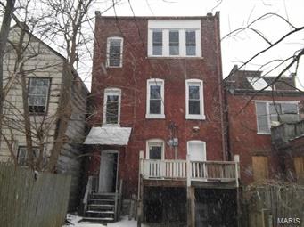 Property sold in its “AS-IS, WHERE-IS” condition. Seller does not prorate taxes. Buyer pays all closing costs including, but not limited to any and all transfer taxes, title, legal, and recording fees. 5 Bedroom, 3 bath home in Saint Louis, MO. Will need a complete gut job to the interior. Has great characteristics that once renovated would bring in great rental income. Hot water heater & furnace are in tact & are in good condition. Walking distance to St. Alexius Hospital a well as parks & schools. Great location!