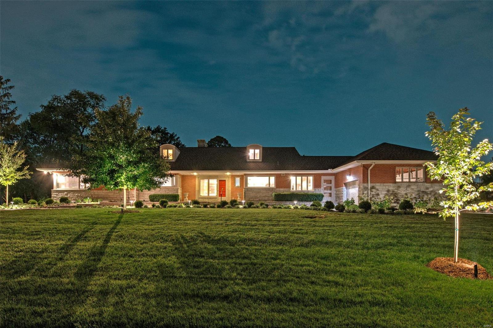Located in sought after Clermont Estates this amazing remodeled mid century modern 1.5 story brick home, features marble entry, gray maple wood flooring, & new carpeting; large open updated modern kitchen w/ stainless dishwasher, Wolf gas cooktop & fan, Sub Zero refrig & large wine cooler, center island w/ double sink, floating shelves, pendant lights, built-in cabinets, & quartz counters. 2 fireplaces, stamped concrete patio (‘15). Main floor master bedroom suite. Renovated 2nd floor w/ 2 beds, open staircase, new carpeting, updated full bath. Professionally finished lower level w/rec room, full bath, bar w/ granite counter, undermount sink, cooler, luxury plank flooring, office & work out rooms, & large storage area. 3 car garage w/ new doors, both front (off circle drive)& rear entry. Large, level, half acre lot, w/ higher elevation than other homes in neighborhood (calm, with no cut through traffic), sprinkler system w/ 9 zones (Jul ‘21). See additional attached.