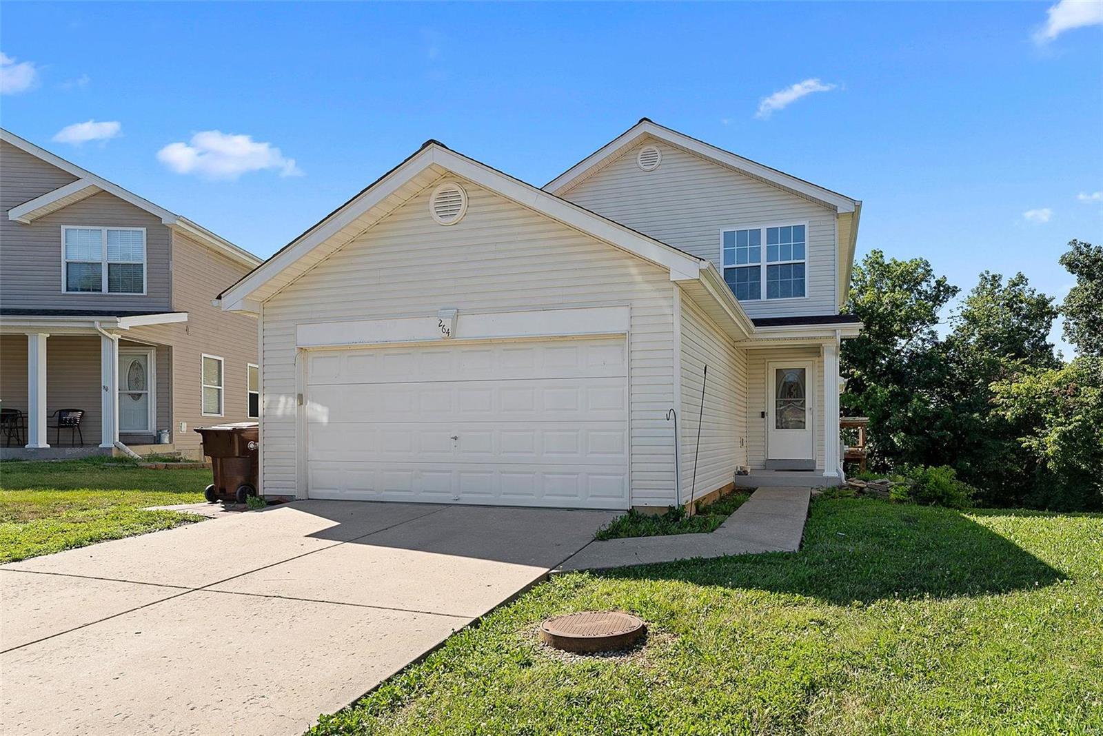 Check out this charming 4 bedroom, 2.5 bathroom home located in a quiet cul-de-sac! With 1,702 sq. ft. of living space, this home features a spacious family room perfect for gatherings and entertainment! The main floor master bedroom, bathroom AND laundry provides both convenience and ease for the homeowner. This 1.5 story home offers the much desired divided bedroom floor plan with a partially finished walk-out basement for added space!
