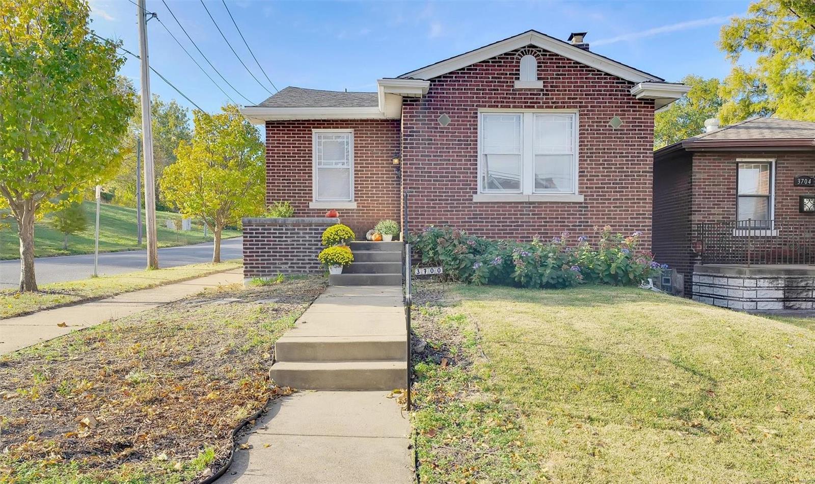 SUNDAY open house cancelled.  Home under contract.  Charming 2-bedroom, 1-bathroom bungalow located on a lovely corner lot in the heart of the Dutchtown neighborhood. This well-maintained home boasts a brand new roof (Oct. 2024) and recent updates include HVAC system (2017), hot water heater (2023) and water lines—providing peace of mind for years to come. Enjoy the convenience of being just a 5-minute drive from the scenic Carondelet Park, perfect for weekend strolls or outdoor activities, and only a 10-minute drive to downtown St. Louis for dining, entertainment, and more! The cozy living space is filled with potential for personal touches. Whether you're a first-time homebuyer or looking to downsize, this bungalow offers a perfect blend of comfort and accessibility. Don’t miss out on this gem in a prime location!