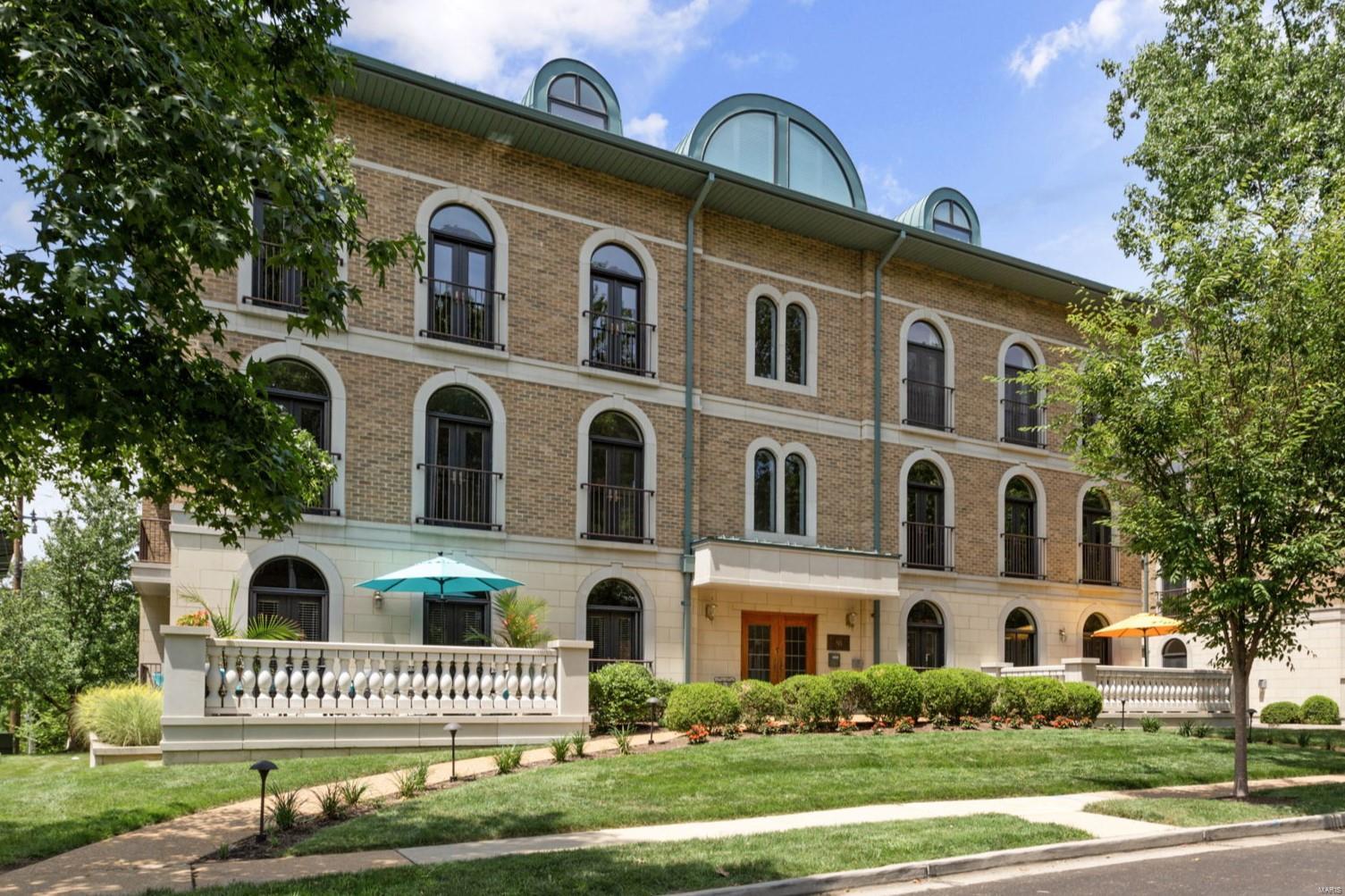 Enjoy effortless luxury in downtown Clayton! Tucked away on a residential tree-lined street adjacent to beautiful Shaw Park and all of Clayton's fabulous shops and restaurants.  Take in the neighborhood from your charming front terrace.  Enjoy the welcoming sunswept floorplan. Rooms flow beautifully - perfect for gathering with friends and family or intimate nights at home. The kitchen is sure to please with abundant cabinetry, counter space and high-end appliances by Wolf and Sub-Zero. Glass doors lead you to a lovely covered terrace perfect for grilling.  There is a family room off the kitchen perfect for quality time together.  The primary suite is a tranquil retreat with a thoughtfully designed new luxury bathroom and is complemented by an additional bedroom with its own private brand-new ensuite bath. A building elevator to the garage, functional office nook, 1/2 bath, In-home laundry, THREE parking spaces in the heated garage and a storage unit complete this perfect home! Some Accessible Features Location: City, Downtown, Ground Level, Suburban