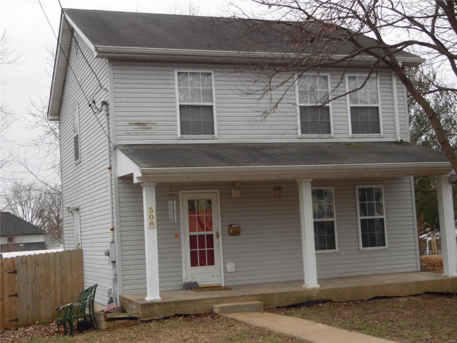 Don't miss out on this charming two story home located in a great part of town, close to schools, shops and restaurants, and less than a mile from I-44.  Main floor updates include fresh paint, new flooring, six panel doors, trim and new hardware in the half
bath.  Upper level has three bedrooms and two full baths.  Master suite includes his and hers closets and full bath.  Large fenced 
back yard and large storage shed.  Blown insulation has been added to the attic for lower utility costs (budget billing only ($140)
New 50 gal hot water added in 12-19.  Full basement has work-out room.  Call today for private showing.
