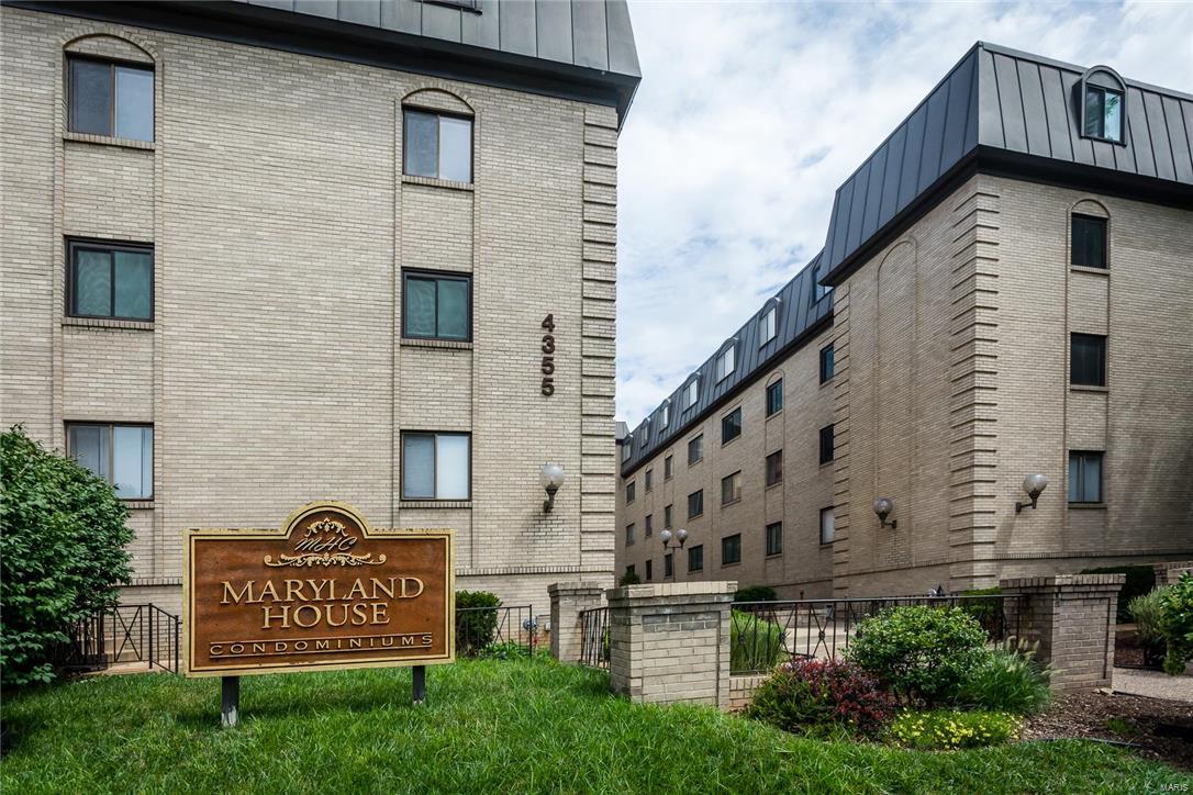 Discover the excitement & convenience of modern Central West End living in the Maryland House Condos! You are blocks away from Forest Park, WashU Medical Center, Barnes-Jewis Hospital complex, Metrolink & superb dining & shopping. Enjoy the inground pool in summer & never worry about cleaning the snow off your car in winter with the lighted & secured parking space in the garage (#42). A friendly doorman will store your keys & receive packages on your behalf 24 hr/d. Other perks include sauna, workout area & clubhouse, additional storage unit for bike & other gear. Enjoy a view of the Basilica from your bright & open living/dining space accented with a brick fireplace. Kitchen is updated with newer flooring & includes pantry, breakfast bar & newer appliances. The carpeted bedroom offers lots abundant natural light, new overhead fan & light fixture. A built-in vanity area is surrounded by 3 storage and closet areas. HVAC system has been well cared for w/ a 6-mo maintenance service cycle. Location: Interior Unit