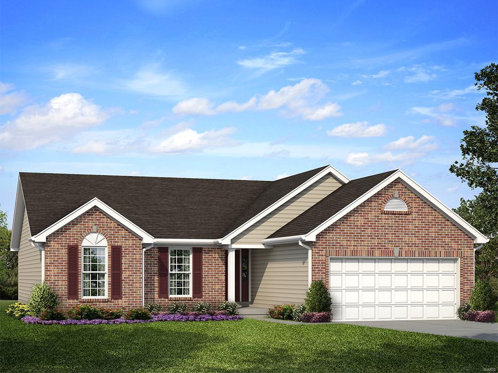 NEW HOME IN A HURRY!  This Hickory Ranch Model by McBride Homes includes: King Stone Mill Brick, Storm Gray Siding, Black Shutters and Door, Vaulted Ceilings in Kitchen, Breakfast Room and Family Room, Breakfast Bar in Kitchen Area, Stainless Steel GE Kitchen Appliances, 42" Tall Kitchen Wall Cabinets, Level 2 Sinclair Saddle Aristokraft Cabinets, Open Stairwell with Half Wall to Basement and Stained Oak Stair Cap, White Six Panel Doors with Satin Nickel Hardware, Chrome Bathroom Plumbing Fixtures
Pre Wire for Ceiling Fans in Family Room and All Bedrooms,  3/4 Bath Rough In Basement, Enclosed Soffit and Fascia  Consult with on-site builder sales for more information. Virtual Tour is of former Hickory model home. Optional or different features may be shown.