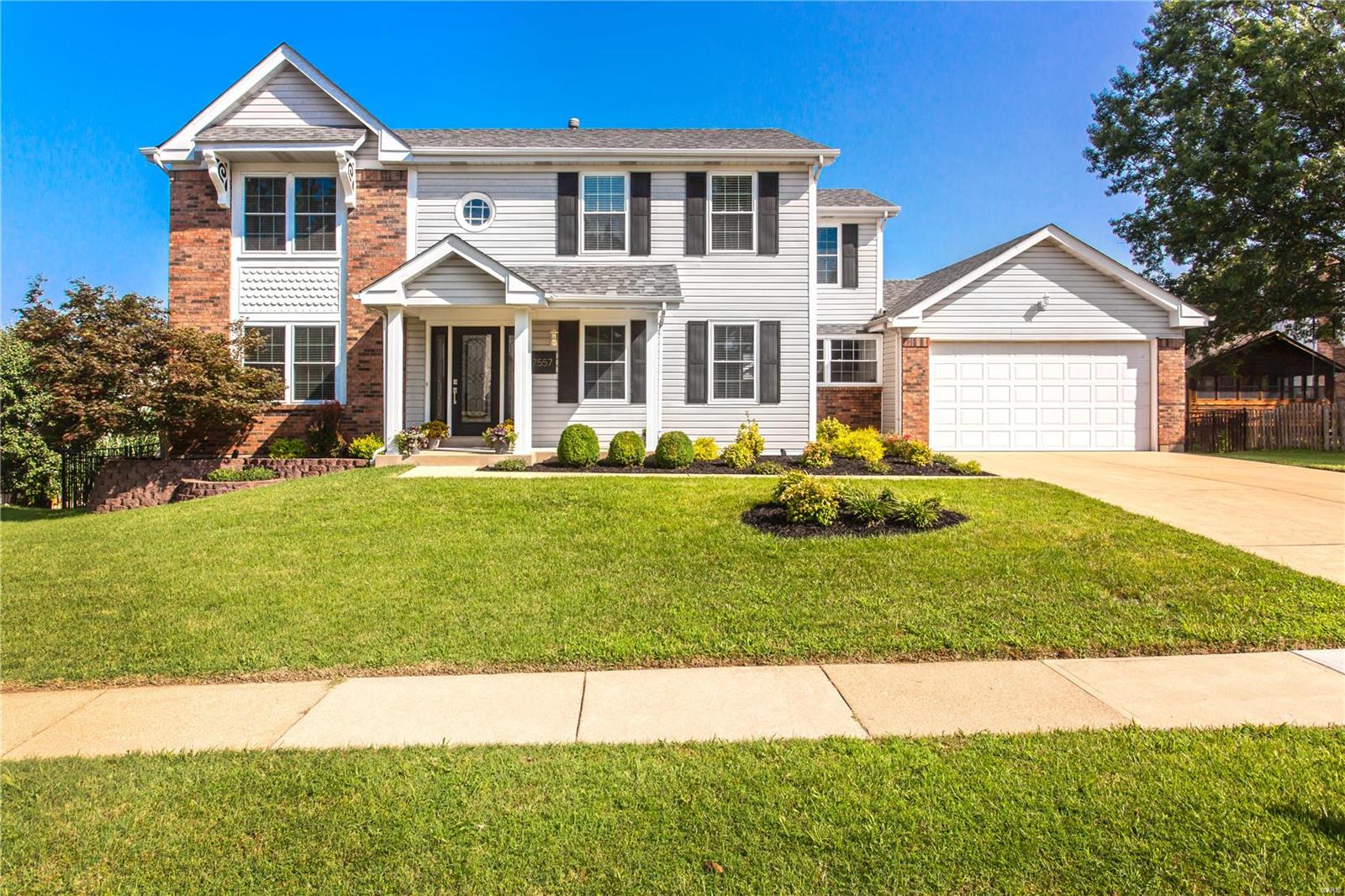 Showings start Friday. Well maintained 2 story home in well sought after Oakville neighborhood. 4 Bedrooms, 3 bath and a master suite/bonus room. This home is move in ready!! Step into the 2 story entry with an open floor plan to the family room, great room, dining room and kitchen as well as a large deck that includes a pergola. Main floor laundry room. Hardwood floors throughout the home with newer installed carpeting in 2019. Updated kitchen is equipped with Quartz countertops, custom 42'' cabinets with crown molding, large island and stainless steel appliances. On the second floor you will find 4 bedrooms including the mastersuite with a sitting room, walk in closet and a large renovated master bath. A second full renovated hallway bath completes the upstairs. Numerous options await in the unfinished LL which is a walkout to a large patio and fenced in backyard. WELCOME HOME.