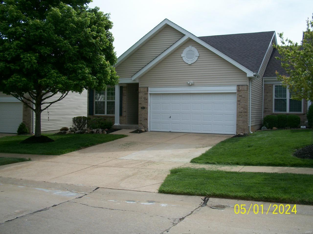 This Villa is located in a very desirable subdivision of Whispering Woods in Ballwin. This ranch Villa is a 2 bedrooms, two baths on the main floor with family area and bath and storage in the lower level with walkout to common ground. Walk In closets. Large living room with vaulted ceiling. Kitchen has been upgraded with new countertop, stainless appliances. Eat in kitchen / dining area. Elevated deck off kitchen. HOA managed services covered; mowing and landscaping, snow removal, exterior maintenance. Roof and siding recently replaced with soffits and fascia. Two car attached garage. Monthly rent is $2400 per month with $2400 security deposit and a minimum 1 year lease. Tenant must go through a background check. Contact listing agent for background check information. Some Accessible Features Location: Ground Level, Suburban
