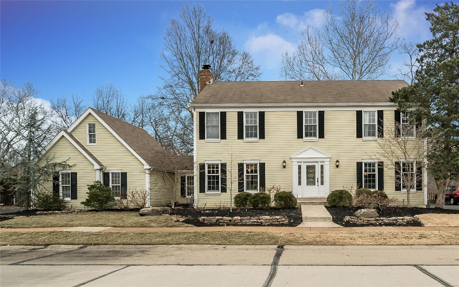 You’ll love this charming, 2-story updated traditional home w/4 BD, 4 BA. The light & bright open floor plan offers wonderful space for entertaining. Highlights include hardwood floors, wood burning fireplace, 9’ ceilings, exposed brick, roomy breakfast area w/ access to screened porch and large deck overlooking scenic backyard with pond feature while backing to common ground.  Updated kitchen with quartz countertops & SS appliances.  Conveniently adjacent is the main floor laundry and powder room.  Upstairs you’ll find the oversized master suite with ensuite full bath, large walk-in closet. Three additional bedrooms and hall bathroom. Lower level is partially finished with rec area, half bath, tons of storage space and walkout to backyard.  Updates include Anderson windows, zoned HVAC, Rain capture system to support landscape irrigation & insulated garage. Situated in the friendly community of Lafayette Farms, Parkway Schools and just one block distance to the 560 acre Queeny Park. COOL: 14 SEER+