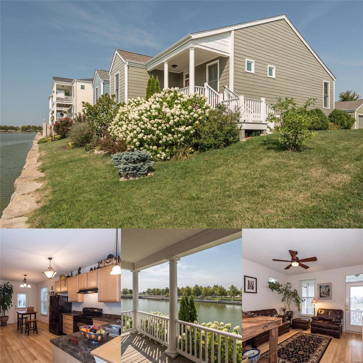 Stunning Lake Front  - Welcome Home to this Open Floor Plan, 3 Bedroom 2 Bath Ranch Home In Desired New Town in Saint Charles! Sit on your Private Covered Deck and enjoy the Water Front Views (on The Center Lake) and all its amenities.  Divided Bedroom Plan and Relaxing Master Bedroom Suite w/Walk-In Closet, Double Sinks, Separate Shower and Jetted Tub. Great for entertaining in this Kitchen/Living/Dining room combo area.  Full Basement with Lookout view of the Lake. Aggregate Driveway & Extra Parking w/Two Car Garage. Walking Distance to All of New Towns Amazing Restaurants, Pools, Parks, Shops and Events.