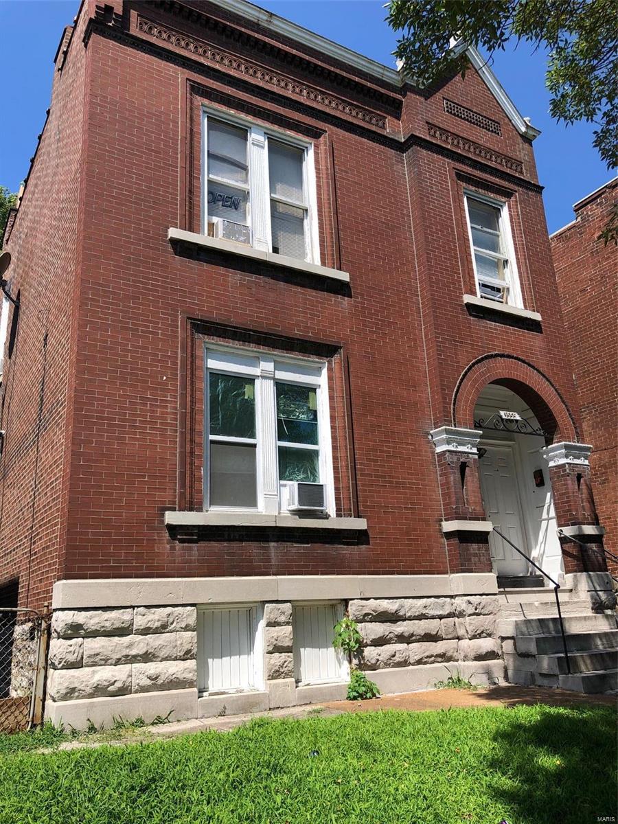 Large two family flat.  Great up and coming neighborhood.  Currently leased.   First floor has 2+ bedrooms and 1 bath, living room dining area and kitchen.  2nd floor is currently occupied.  Great brick work on this fantastic piece of extraordinary architecture.  2nd floor may be viewed with accepted contract.  Many of the systems have been updated or replaced.   Building is to be sold as is.
