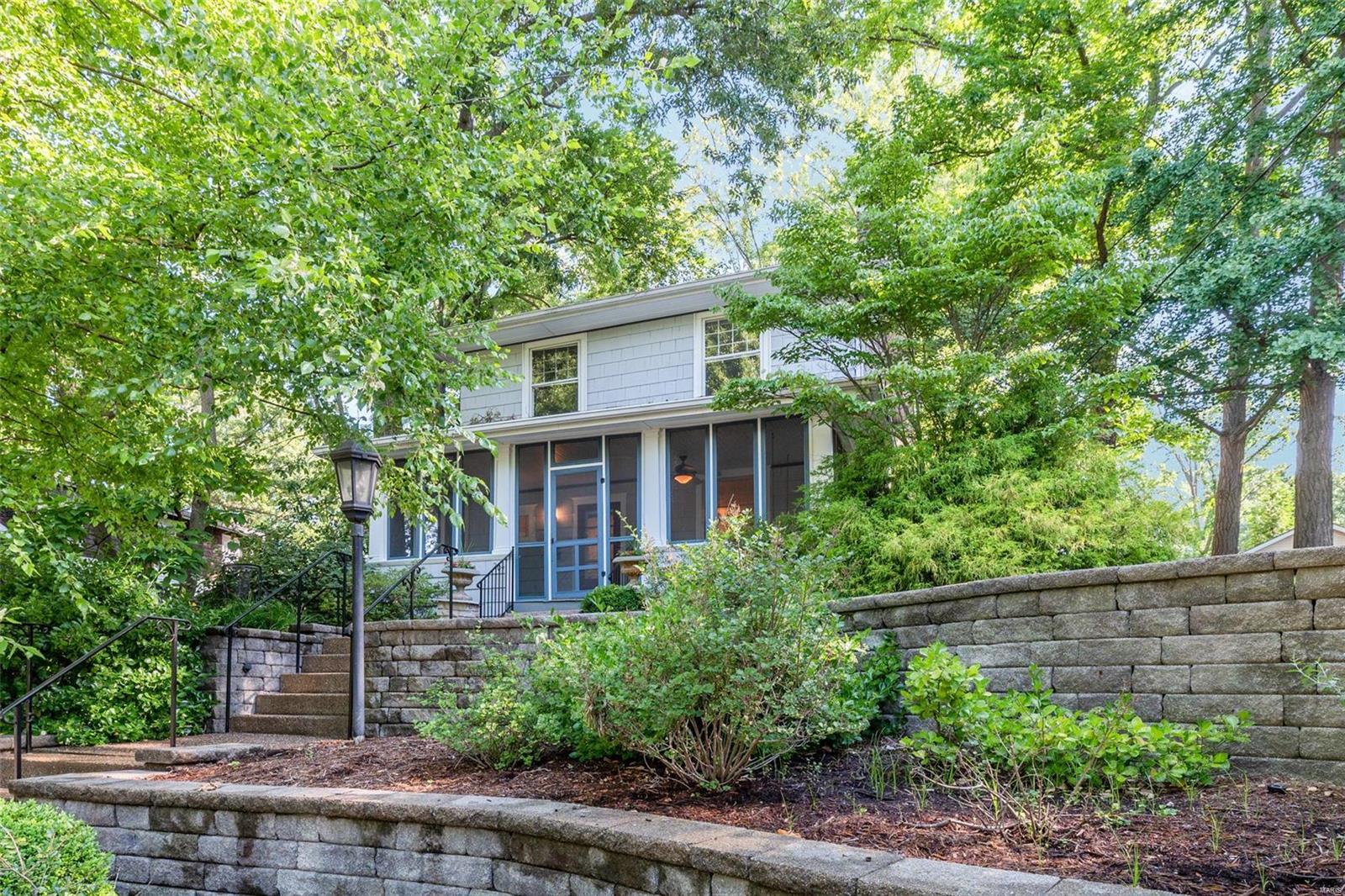 Webster Groves is a cherished community in which to live thanks to the beautiful neighborhoods, quiet streets, find schools, and wonderful homes. This stately 4-bed, 2-bath home, has been part of that landscape for more than a century. The large screeded front porch (a Webster must-have) welcomes you into the large foyer (currently used as a sitting room). All the rooms on the first floor are generous and flow easily from on to the other. The Living and Dining Rooms have attractive original details which include hardwood floors, built-in cabinets, and crown molding. The kitchen has newly painted cabinets, wet-bar, and a Viking range. There is also a full bath. Upstairs are four good sized bedrooms, each with beautiful hardwood floors, and another full bath. Laundry is located in the basement. Out back there is a lovely flagstone patio ideal for outdoor entertaining. The Furnace and AC were new in 2019. The 2 car detached garage has a new driveway (2022).