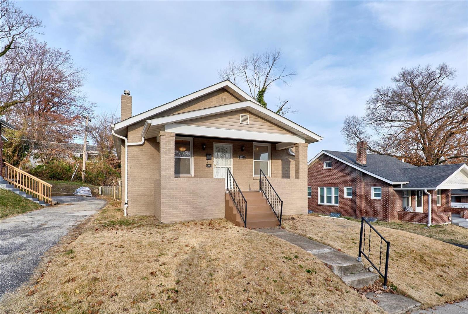 This 2 bedroom, 1 bath brick home has been recently updated. New tuckpointing, exterior paint, and landscaping. New plumbing and new toilet. New kitchen faucet, ceiling fan and counter top. Pantry closet in kitchen. Basement walls and floor painted. Updated electrical work with 200 amp electric panel. New gas stove/range provided. Covered back porch leads to backyard with wooden fence. Motivated seller.