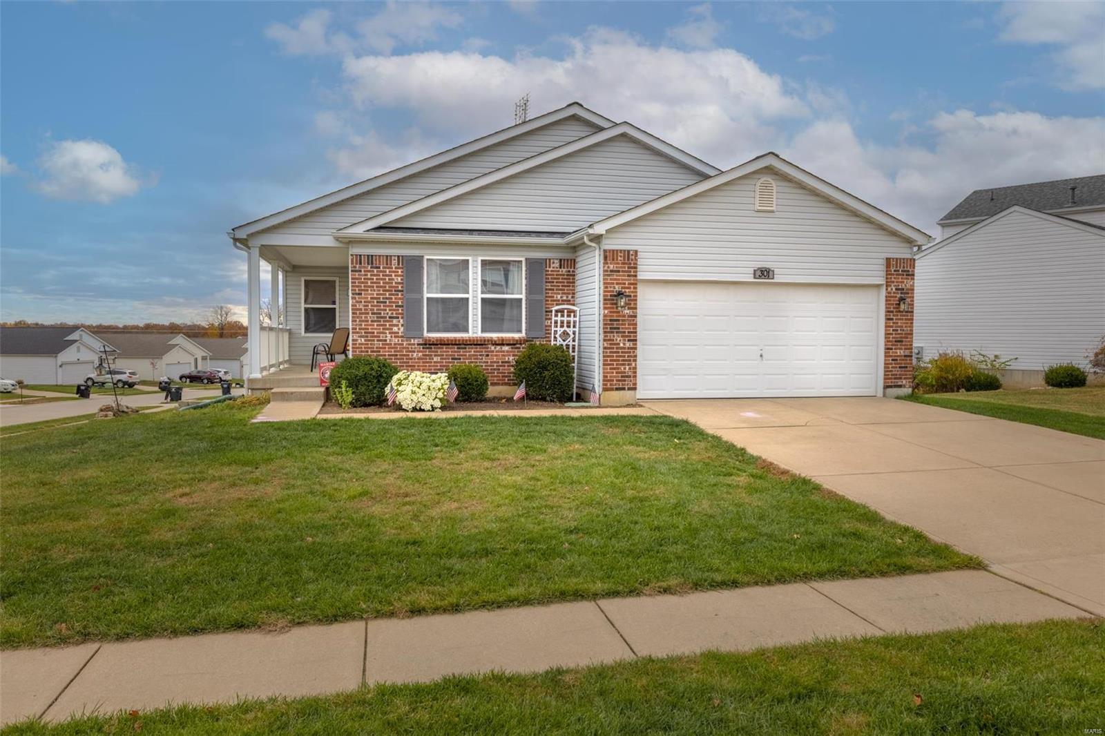 Great opportunity - 4 SPACIOUS bedrooms on the main level in Wentzville Schools! Great flexible space with a divided bedroom plan, Bedroom #4 would make a great home office or the formal dining (toy room) could be a home office. Awesome kitchen is open to breakfast room & great room - perfect for entertaining & everyday life! Mega Master Retreat with Large Walk-In & Luxury Bath with separate tub & shower. Tons of updates including: Low Maintenance 12x12 composite deck that was professionally installed in 2019; Roof 2017; Laminate Flooring in Foyer, Dining, Kitchen, Breakfast & Great Room; Basement Epoxy repair 2018 & Rainsoft Water Softener. New Doors were installed on the Back Door (new one does not have a window), Front Door & Garage Interior Door. The bi-fold doors in entry & pantry were ordered incorrectly by Home Depot - sellers are giving a $400 credit. Radon Mitigation system to be installed 11/24/21.Unique Big covered front/side porch - buy in time to decorate for Christmas!