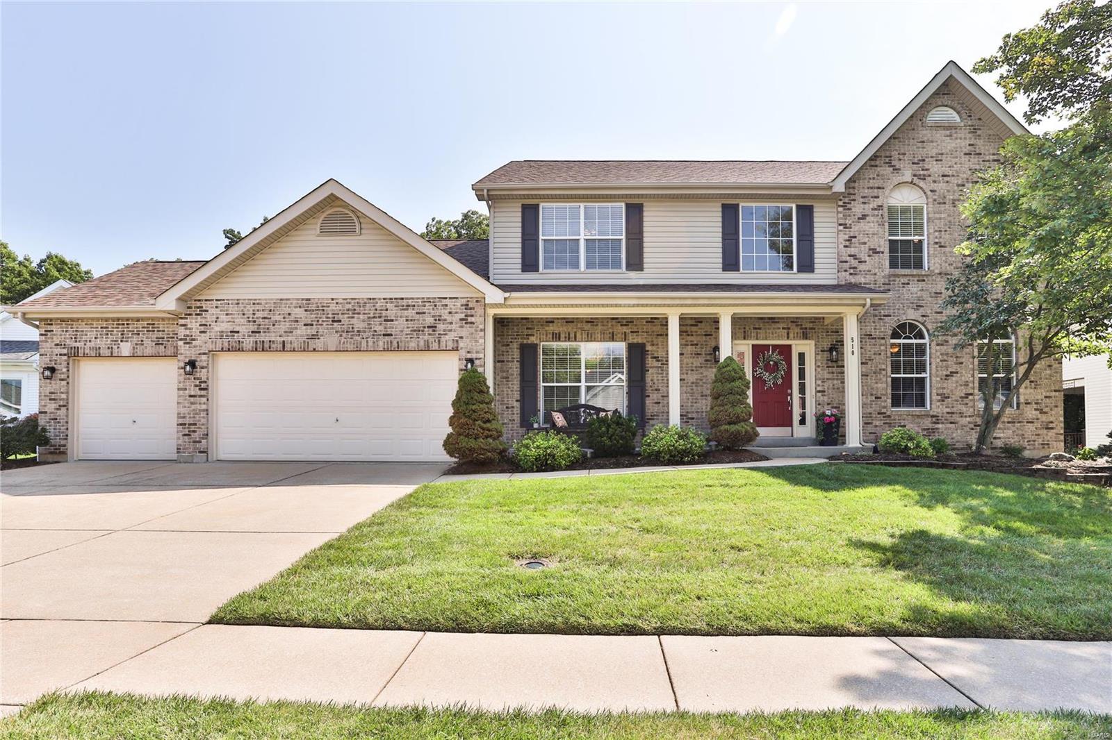 Gorgeous Crown Pointe home nestled on cul-de-sac, backing to woods! Highly sought after 1.5 story with 2 story Great Room.  Updated throughout with fresh paint, lighting, crown molding, new carpet (2021) in Great Room and LL. All Baths have been updated! Kitchen features white cabinets, stainless appliances, granite, center island bar and breakfast room with bay. Great Room is full of natural light with a wall of windows surrounding the gas fireplace. Main floor Master features hardwood, walk-in closet and stunning renovated Bath with gorgeous tile, double vanity with quartz and tower, separate shower and free standing tub. Upper level has a small Loft, 3 Bedrooms,  2 sharing Jack & Jill Bath, plus a full Bath for Bedroom 4. Lower level is partially finished with Rec Room, Office and abundant unfinished storage space. Enjoy outdoor relaxing and entertaining on the deck and beautiful stamped concrete patio with Pergola. Exterior updates: roof, siding, gutters, shutters, soffits (2012).