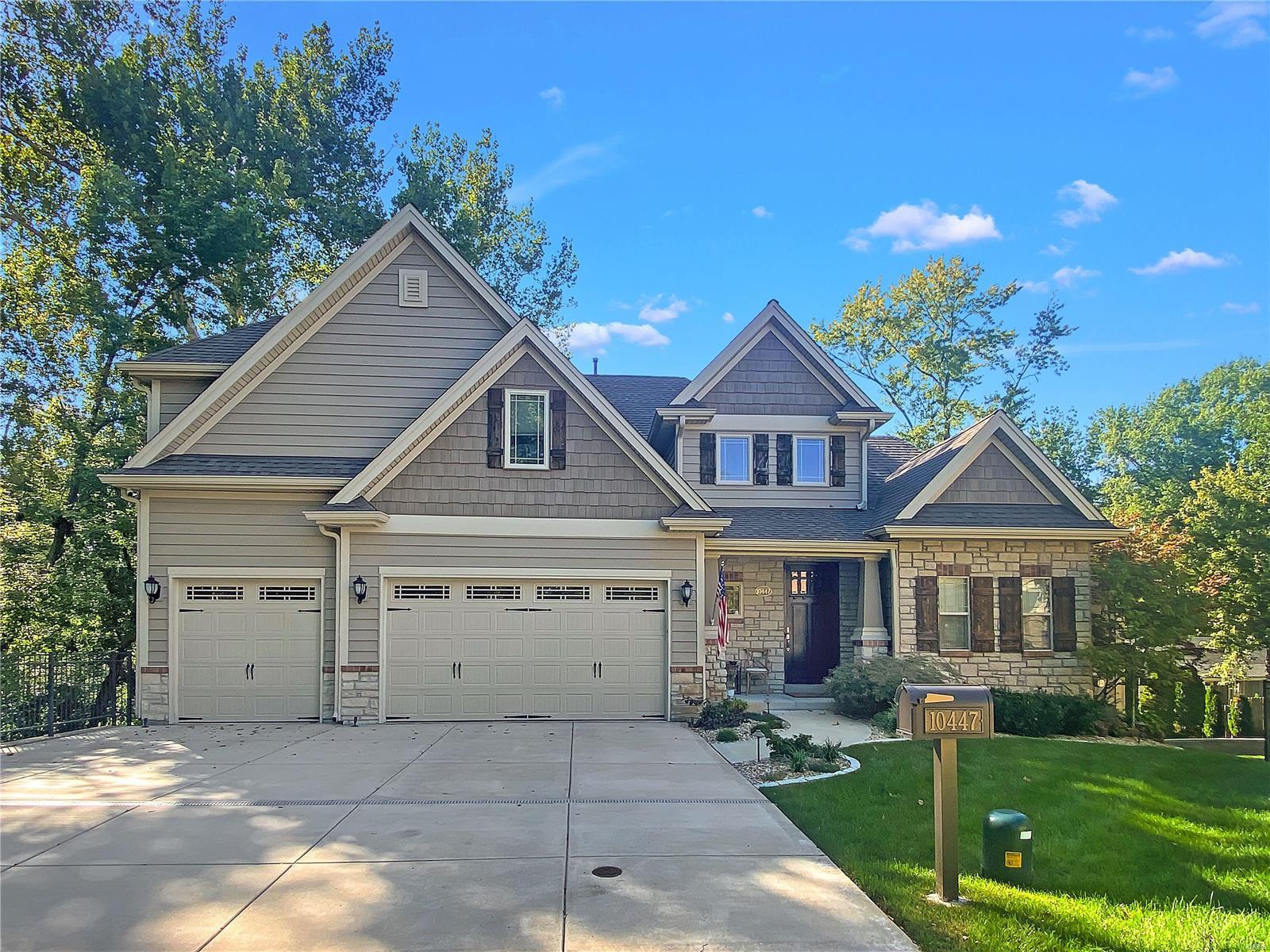 This is the home you have been dreaming of! Spectacular one of a kind 2016 custom built home with over 4500+ square feet of meticulously maintained and designed spaces for today's lifestyle in the heart of Frontenac! Incredible Savant Smart Home technology makes this home unlike any other with high performance unparalleled entertainment options.  Not a single detail was missed! Gorgeous two story foyer with beautiful job finished oak floors, wainscoting detail, crown molding and grand staircase.  This 5 bedroom 4.5 bath 1.5 story home features include tray, wood box beam 9'-11' 6" ceilings, covered and screened in deck with vaulted cedar tongue & groove ceiling with infrared heaters, tv and in ceiling speakers throughout home powered by Sonos. The custom gourmet kitchen is a entertainers dream open to dining room and dramatic great room featuring full stone fireplace. The main floor owner's suite with large walk in closet and luxurious spa like bath. Run, don't walk to see this one! Additional Rooms: Mud Room, Sun Room