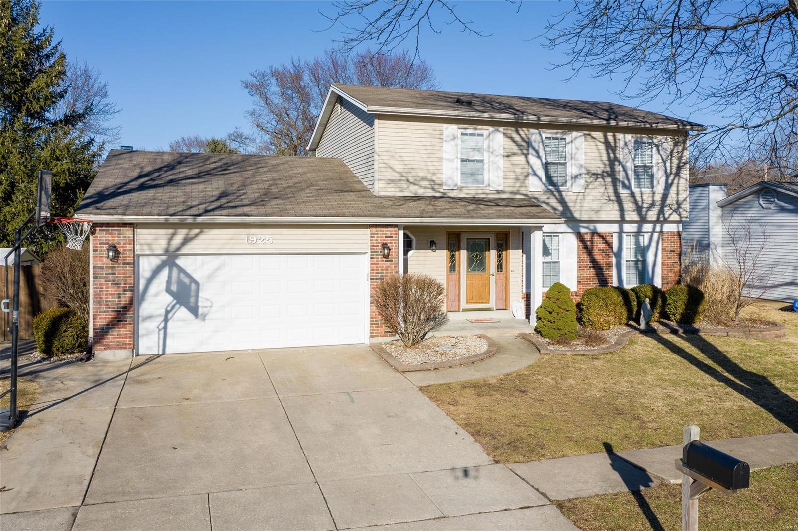 Don't miss out on this beautiful 2-story tucked into quiet Riverwood Trails. With 2100+ sqft there is plenty of room for the whole family! Home has been freshly painted throughout! As you walk through the main level you are greeted by the spacious formal living room that could make for a perfect home office, and flows into the separate dining room. Walk into the kitchen where you will find granite countertops and space for an "eat-in" and opens into the large family room. Beautiful white washed brick wood-burning fireplace sits between custom built in shelving. And don't forget the bonus three-seasons room that walks out to the deck in the spacious fenced in yard and a pool!! Upstairs you will find all three bedrooms and 2 full baths! Basement is partially finished and includes a bonus sleeping area! Sellers are offering a 1-year HSA Home Warranty with purchase!