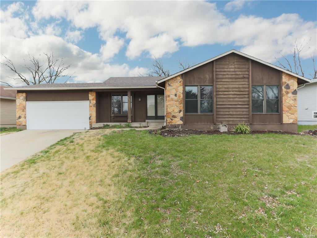 One of a Kind Rustic Ranch 4 bed/3 bath Home with soaring ceilings complete with wood beams, entertaining wet bar, and formal dining room with "Wow-factor" stone wood burning fireplace make this the perfect house for entertaining or just kicking back to relax!  Wet bar off the spacious living area that walks out to the patio with huge fenced in backyard is good for family and/or pets. Lots of counter space and cabinets with this large kitchen. With just a few DIY updates this is one spectacular home with room to spill into the lower level if you wish to add even more living space. Great neighborhood and price to boot, this is the home you don't want to miss!!