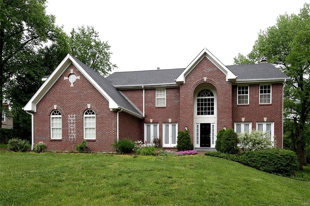 Best buy for newer home in Ladue schools!.  5 bedroom, 1.5-story on small private wooded cul-de-sac street with both first and second-floor master suites, indoor "endless" swimming pool, plus the Home Protection Plan.  You will enjoy the Corian center island kitchen, wood floors, Addition features 5th bedroom master suite, vaulted family room and large bath with walk-in shower, plus indoor one lane lap pool.  The upper level includes 4 BD, 3 full baths ,with second luxury bath with jet tub and separate shower, and fabulous 32' x 14' rec room/play room..  Other amenities include sprinkler system, security system, main floor laundry, 4 zones HVAC, skylights and bay windows.  Convenient to highways, airport, and Clayton.  Walk to Old Bonhomme School and Stacy Park.  Flexible floor plan attractive for nanny or live-in parent. Approx. 4000 SF of living space but not sure if that includes the first floor addition.  Size, condition, and value- Super buy!