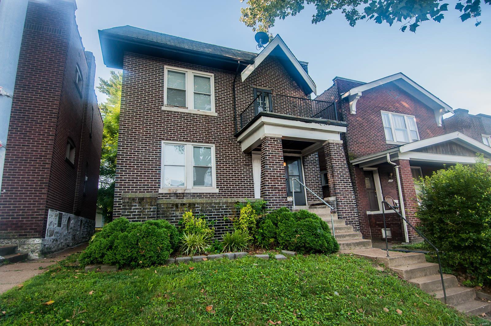 Renovated south city duplex with large 2 bedroom units! Property is located on a quiet and shaded one way street. Many recent updates including new air conditioners this season. 1st fl is leased for $650 and 2nd Fl is leased for $700. Top floor has a balcony off the front. Top floor features a large living room, two generous sized bedrooms, kitchen and a separate dining room. Main floor has a nice living room, kitchen with, 2 bedrooms and a separate dining room.  Private backyard and offstreet parking available. Property has been recently painted, new flooring, new kitchens, bath updates and more. Conveniently located near public transportation. Walkable to local parks and schools. Easy access to Highway 55 and many amenities nearby on Loughborough and South Grand. Property to be sold as-is. Seller to to provide no inspections or repairs. Seller owns the duplex next door and is willing to sell them individually or as a package. No sign in yard. Property Shown with an accepted contract.