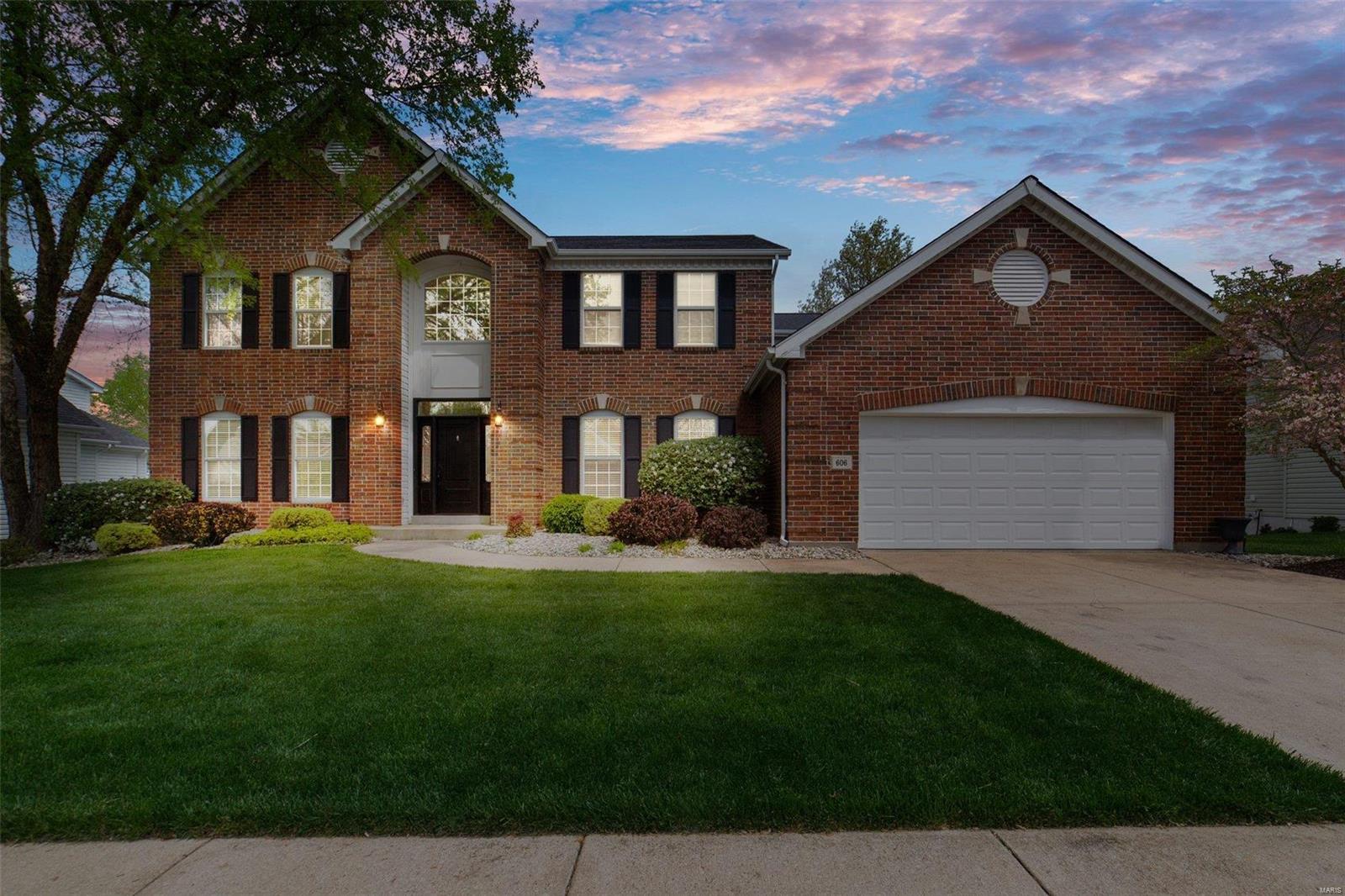 Stately brick home with almost 5000 sq ft of living space in the sought after Castle Pines Neighborhood. Curb appeal galore in this 2 story with 5 bedrooms, 4.5 baths, with finished LL.  Rockwood Schools & Neighborhood community pool too. This home has updated kitchen with center island, granite countertops, planning desk, stainless steel appliances, & main floor laundry. 2nd and 3rd bed share a Jack & Jill bath, 4th bed has its own bath.  The backyard is an entertainers paradise with composite deck (2021) & LL has a walkout to gorgeous patio (2021) & large level backyard with trees & backs to common ground. For the sports enthusiasts a basketball court as well. Beautiful hardwood flooring on main floor. Woodburning fireplace in family room. LL has it all with movie room, family room, bar area, 5th bedroom, full bath & nook that could be used for an office/art room. Newer carpet upstairs. Some newer light fixtures. Sprinkler system. Original owner & impeccably kept. Exceptional home.