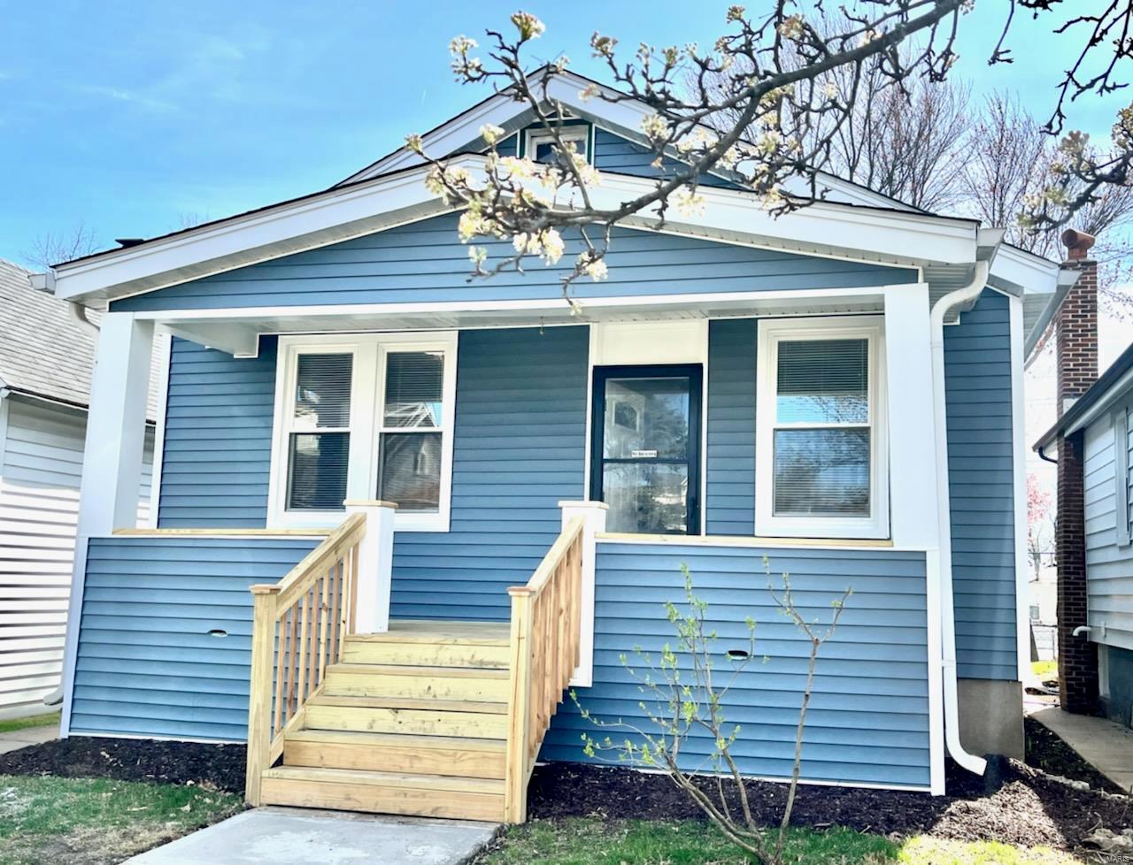Completely remodeled 2 bedroom 1.5 bathroom home located on way street in desirable South City neighborhood. As you approach this home you are welcomed by inviting wide stairs and covered front porch. You walk in to nice size living room with stain glass window, followed by beautiful all new kitchen with white kitchen cabinets, quartz counter tops, mosaic tile back splash, new stainless steel appliances and kitchen island. 2 bedrooms, nice size sun room with access to back yard and  full all new bathroom with ceramic tile flooring and bath tub enclosure complete main level. Second floor offers huge carpeted insulated room perfect for extra storage or kids playroom. Finished lower level features large rec room with modern black painted ceiling with recessed lighting, separate office room and all new half bathroom. Fully fenced flat back yard with gate and gravel parking pad. New electrical service, updated plumbing, new HVAC system, 2 panel doors, new windows....