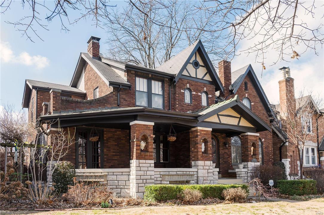 Spectacular!!!  This gorgeous 5 bedroom, 3.5 bath home was built for gracious living and entertaining with smart updates that enhance the historic architecture and charm of this home.  The front porch is designed for summer days enjoying the outdoors while only being a short walk from Carondelet Park.  The large living room with fireplace adjoins the large dining room and is flanked by a study and a main floor bedroom/tv room.  Accenting the view of the living room is the gorgeous stairway to the second level.  A large charming kitchen has lots of room with adjacent breakfast room/mud room.  A full bath completes the main floor.  The second floor has an ensuite master bedroom, three additional bedrooms and bath.  Downstairs has additional family room/pool hall with a ½ bath.  Dual heat with A/C gives added flexibility and comfort.  Outside enjoy the gorgeous back yard deck, fountain and spacious yard and two car garage with workshop.  Home warranty.