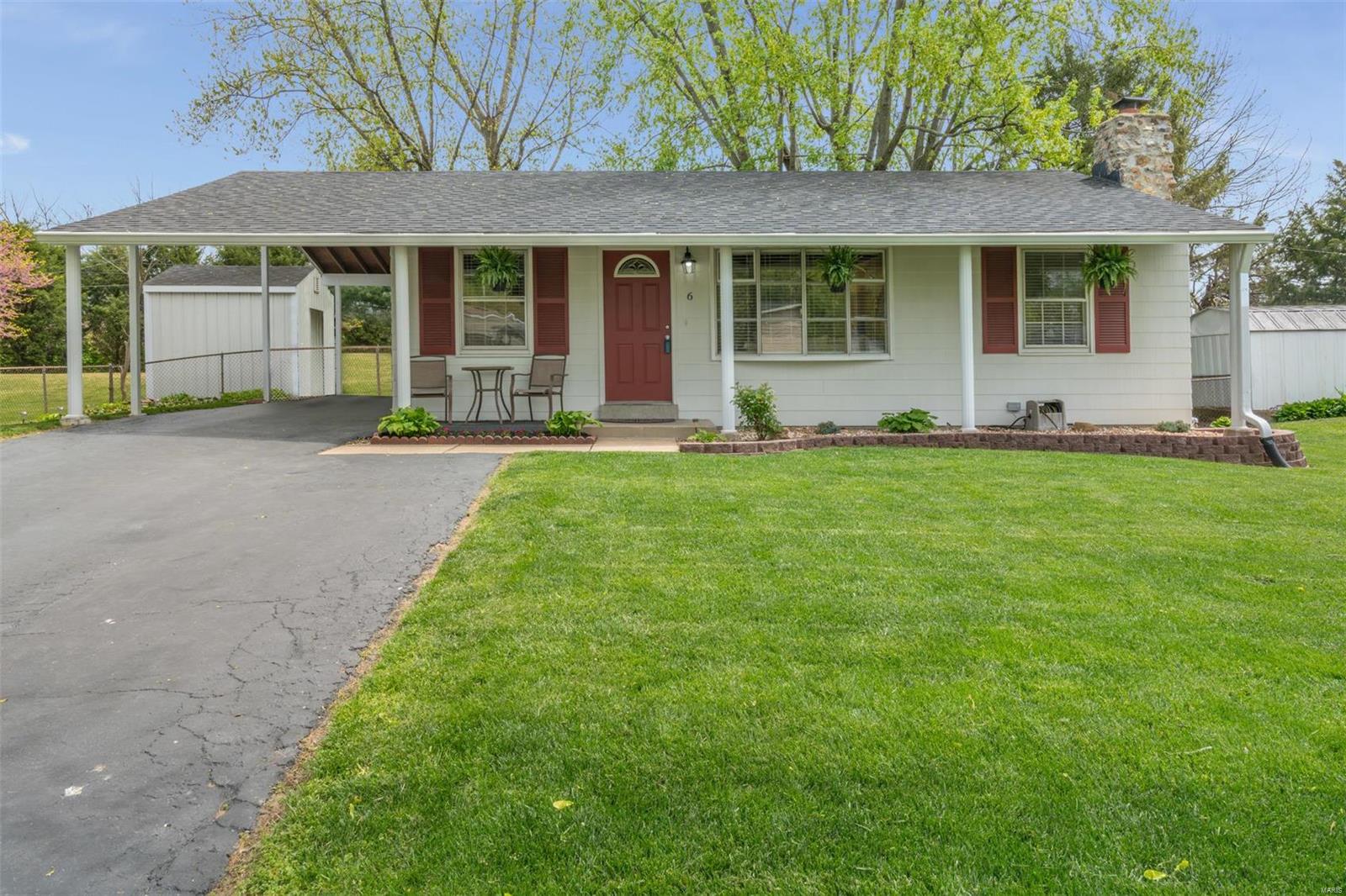 Well maintained bungalow in Pattonville School district located on a cul-de-sac. Features include newly finished wood floors, breakfast bar that opens the kitchen to living room, finished lower level with potential sleeping area, wood burning stove and large fenced backyard with spacious shed.  Home is in fantastic condition and ready for someone to move right in. Newer updates include vinyl floors in kitchen and bathroom, roof (2012) and furnace (2010). Convenient location near I-270 and I-70.