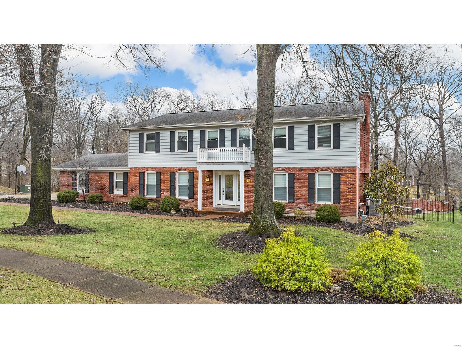 Here's your second chance, buyer backed out due to funding (call agent for questions). Sought after location across from Queeny Park! This home has it all...5 bedrooms, 4.5 baths, oversized 4-car garage, finished lower level; all sitting on a gorgeous park like setting with a pebble-tec salt water pool, huge composite deck & wonderful greenspace all backing to woods.  Inside you will find an updated kitchen that walks into the family room (built-in bookshelves, fireplace, wet bar, special molding (great views/doors to the deck and outdoor oasis).  Mud room and laundry off the 4 car side entry garage.  Spacious entry flanked by the formal DR and LR (office). Upstairs has 5 bedrooms & 3 full baths, including the primary suite (sitting room, two walk-in closets & luxury bath w/steam shower). The walk-out lower level has been updated, great space including game area, glass enclosed "music room"/gym, kitchen, and a full bath all walking out to the pool and the awesome backyard. Additional Rooms: Mud Room