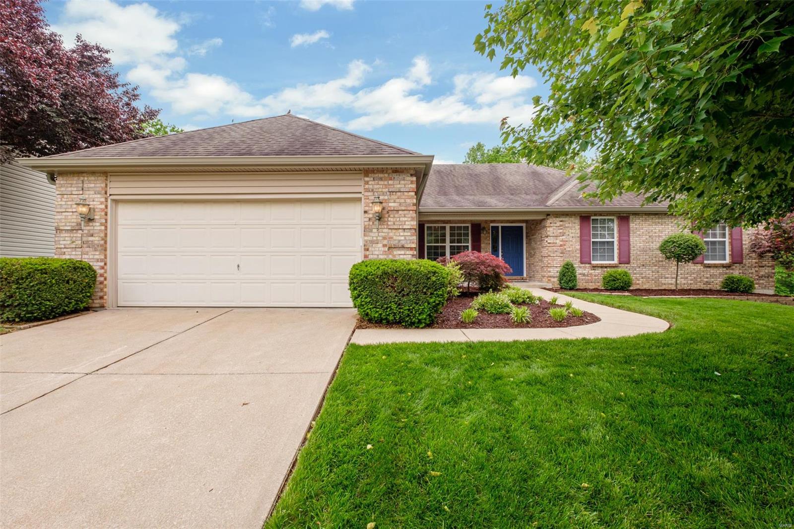 Take a look at this brick front ranch with a sun room, composite deck & covered patio overlooking private park views. Inviting main level has vaulted ceilings, NEW interior paint (2019), hardwood floors & a gas fireplace. The kitchen boasts stainless steel appliances, double wall oven & Silestone quartz counters. NEW carpet (2019) & nice closet space in the family bedrooms. Wake up in the private master suite to enjoy a trey ceiling, park views out the bay window, a walk-in closet & attached bath with a jetted tub & tile shower. The walk-out lower level would make an excellent in-law or teen apartment, with a bedroom & attached bath & a big living area with a wet bar. Meticulous irrigated landscaping surrounds the home, which is covered with upgraded insulated vinyl siding. Recently updated HVAC. Workshop with a workbench & shelves. Home backs to Laurel Park in a beautiful neighborhood near Francis Howell North & Henderson Elementary. 13-month home warranty included. See it today! Additional Rooms: Sun Room