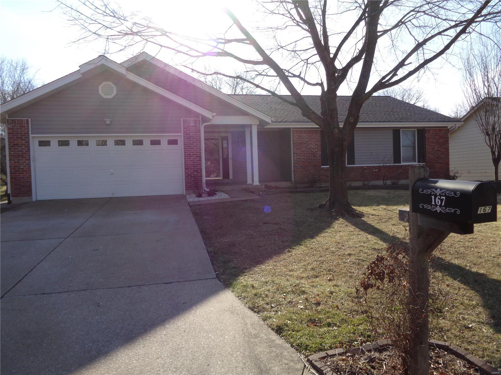 Spacious ranch home in a convenient location.  The seller's exterior improvements include roof, siding, soffitts, gutters and white picket fencing.  The interior special features include vaulted greatroom with wood burning fireplace, newer neutral carpet, stainless steel stove, dishwasher & microwave, main floor laundry, beautifully finished lower level with family room, rec room, office and 3rd full bath, furnace (2013).  Covered back deck overlooking level fenced yard backing to common ground.