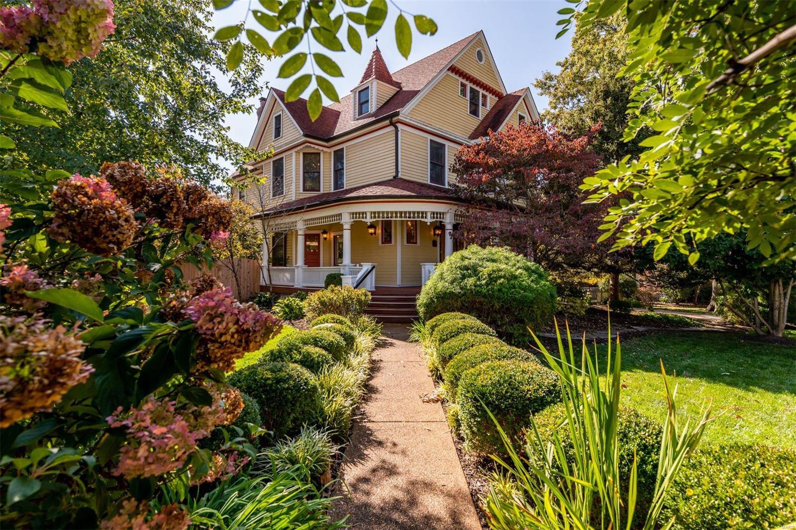 Built in 1895 and fully renovated in 2004 this Victorian home is a favorite within the community. The wrap around porch draws you in and as you step inside you will be wow’d at every turn. Ten foot ceilings, elegant fireplaces, stained glass & art deco moldings fill the home as you envision hosting warm family gatherings. The formal DR flows to the stunning kitchen with commercial grade appliances, 2 dishwashers & island topped with tiger wood. Ascend the staircase to find a  master suite of yore complete with a light filled sitting room, marble fireplace & mahogany walk-in closet. Quaint and cozy is what you will find on the 3rd floor with bedroom 4, full bath and an exquisite room with custom bookcases and dormers. Could be 2nd master suite or the teen hangout. Outdoor entertaining is simple with the heated Gunite pool, pergola and stamped concrete patio that is surrounded by established landscaping. Wine cellar, oversized two car garage, and irrigation in the heart of Kirkwood! Additional Rooms: Wine Cellar