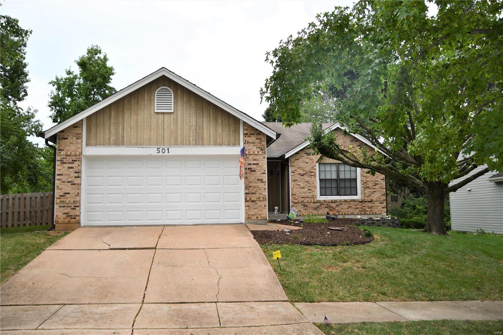 This is an AS IS sale - Special sale contract only. Nice open layout in this vaulted 3 bedroom ranch with  2 car garage, finished lower level, vaulted great room, gas fireplace. Located on a corner fenced lot. Updating and repairs needed -  limited sellers disclosure.