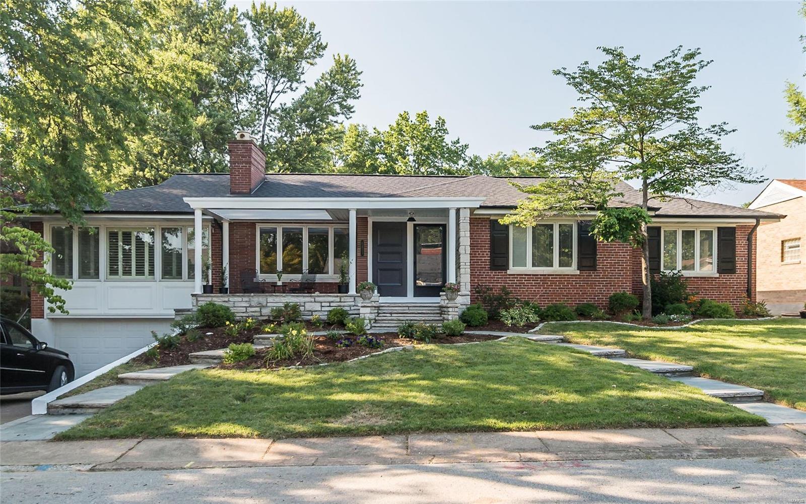 The pinnacle of city living awaits you in this completely remodeled 4 bedroom, 3 bathroom urban oasis in St. Louis Hills Estates. Enjoy Retro chic design with an open concept living, dining, and kitchen area, featuring beautifully refinished hardwood floors, top of the line LG appliances, quartz counter-tops, and custom kitchen cabinets. Three bedrooms and one full bathroom with double vanity flank one side of the home, while the other side offers a private master suite with custom walk in closet and a spacious, double vanity bathroom. The finished basement with full bathroom offers 1000+ square feet of living space, great for media, entertainment, or guests. The pool, patio, and completely remodeled cabana bathroom in the back yard are the perfect outdoor space for fun and entertaining.