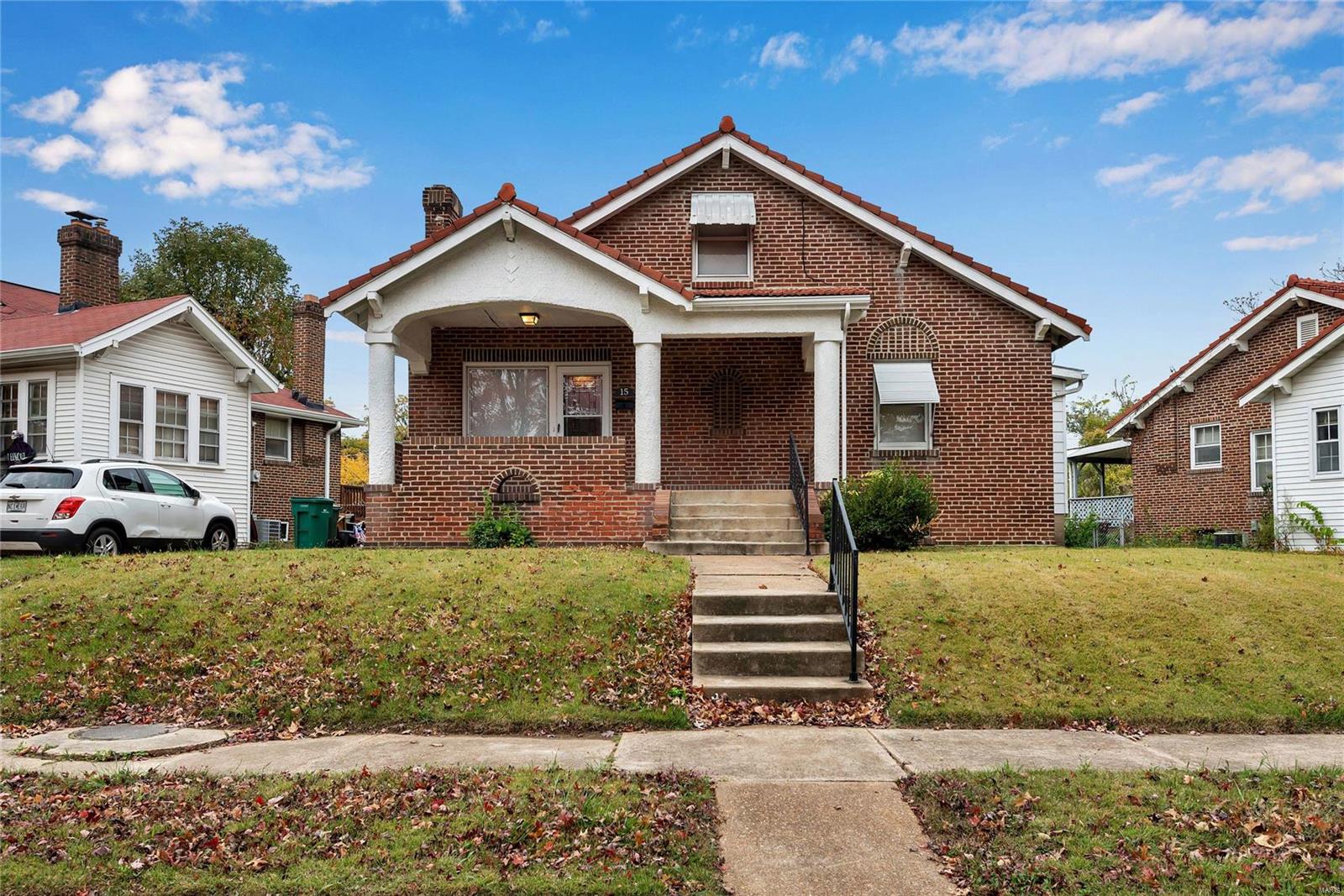Majestic home in the sought after Pasadena Park community. This lovely home features 3 bedrooms, 2 baths, separate formal dining room, updated kitchen, main floor master bedroom, custom cabinetry, and fireplace. Added amenities include covered front porch, walk-out basement, large covered back patio, and clay roof. The level, well maintained, and fenced backyard is perfect for relaxing, entertaining, and cookout dining. In addition, Pasadena Park is conveniently located just minutes from the Airport, Forest Park, UMSL, Delmar Loop, and Central Westend. You’ll be proud to call 15 Sunset Court home. Take a look at the pictures then schedule your appointment today.