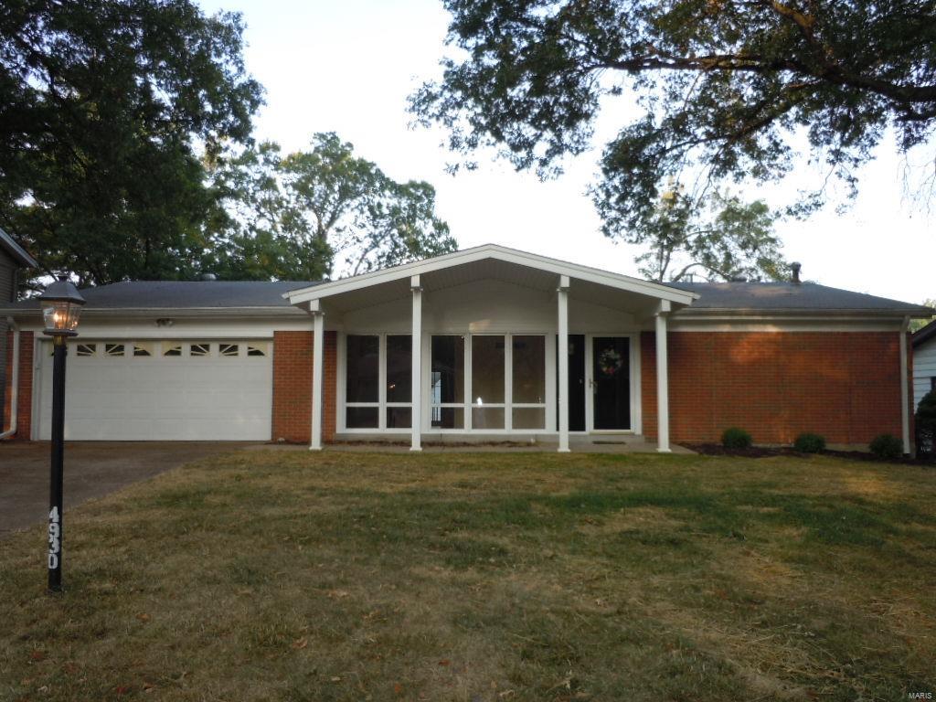 Location, Location, Location, are you looking for that large ranch in the highly sought after Lindbergh School District? Look no further than this move in ready, four bedroom, two bath all brick home.  Featuring beautiful hardwood floors, new interior paint through out and a convenient, (10x13) main floor laundry.  The expansive lower level walks out to a private patio backing to trees. The open floor plan, with original wood floors in living, dining and all four bedrooms are sure to please.  Enjoy the new carpet recently installed in the nice sized family room with sliding glass doors walking out to a covered deck. You will find plenty of space in this just under 1800 sq. ft. home for all your entertaining needs.  Storage space will not be a problem with the full size basement with it's own workshop area & pull down stairs in the garage with access to the attic.  Some new landscaping was recently completed.  Don’t miss seeing this one. Home was occupied by one owner since being built.