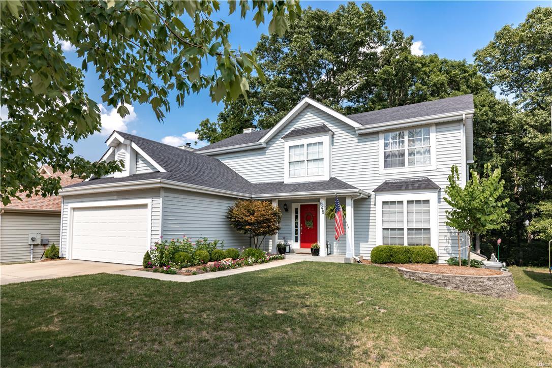 Nicely situated on a cul-de-sac street in the popular Westbrooke Woods neighborhood, this Beautifully Updated Home is sure to please both inside and out! OUTSTANDING LOT BACKING TO WOODS! Enter to find gorgeous hand scraped hardwood flooring that flow from the large entry foyer throughout the main living areas…Kitchen, Breakfast Room & Family Room...all open, bright & cheery! Family Rm features an attractive fireplace, 5 window bay & opens to the wonderful Kitchen boasting white shaker cabinetry, stainless appliances, granite counters & tile flooring. The adjacent Breakfast Rm leads to a nice deck overlooking the beautifully landscaped, PRIVATE yard which backs to the wooded common grounds! Back inside, main level Laundry & 1/2 Bath complete the 1st floor. Upstairs features 5 Bedrooms including a Master Suite with private Bath, whirlpool tub, sep shower & His/Her closets. Finished Lower Level adds great living space with multipurpose Rec Room, Office, full Bath & walk-out to Patio area