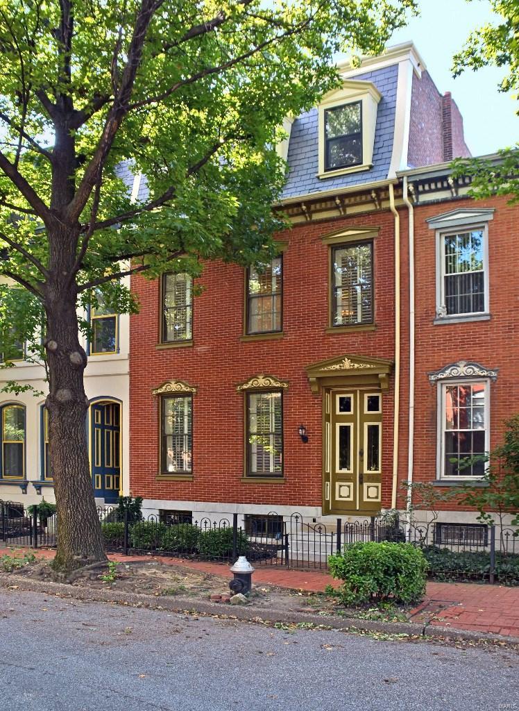 Restored to its former glory!  Rare opportunity to experience 'Old World' luxury and charm on a picturesque street. This Federal Style Civil War era residence in the historic district of LaSalle Park sits on a tree-lined European style cul-de-sac complete with brick sidewalks and period street lamps.  Highlights include 12' ceilings, 7 fireplaces including 2 original marble fireplaces, huge windows with plantation shutters, a gorgeous 3-story bannister, and gleaming original wood flooring throughout.  Period features include 10' pocket doors, built-in bookcases, transom windows, and decorative wrought iron fencing.  The two spacious master suites feature en-suite baths and generous closets.   A third master suite, with sitting room and separate full bath, could easily be used as a 4th bedroom.  The updated kitchen features stainless steel appliances, granite counters, and custom cabinetry.  Updated wiring, plumbing, and zoned heating and cooling Suitable for Bed/Brk