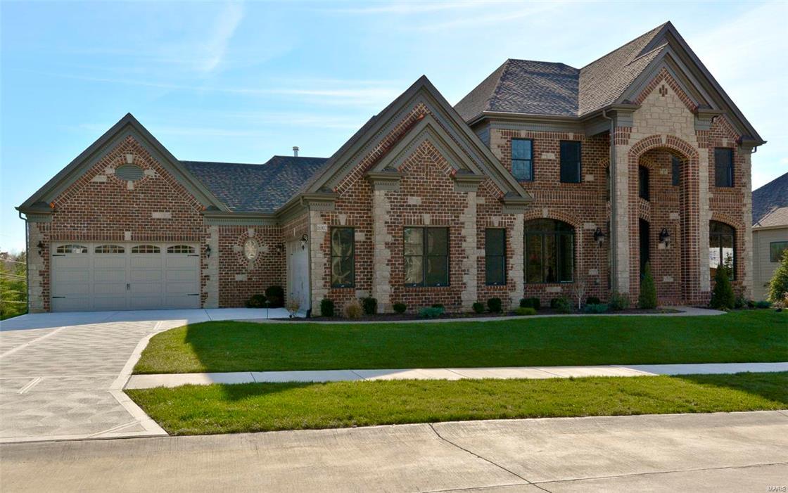 New Construction, Chesterfield, Rockwood Schools! MAGNIFICENT 1.5 Story Display Home with Finished Walk-out Lower Level in a FABULOUS LOCATION! Crafted by St. Louis' premier hands-on builder, Claymont Development, LLC - Wesley Byrne. The WINGATE III is a spectacular 5BR, 4.5bath with 5600 sq ft of exquisitely finished living space. Exterior features a warm blend of brick & stone; Extensive millwork; The Two-Story Entry Foyer makes a striking first impression! Formal Dining Room w/ wainscoting and Den/Office on either side of the Foyer; Two-Story Great Room w/ gas fireplace, built-in shelving. Huge Gourmet Kitchen features custom cabs,  Thermador appliances, granite counters & 9-ft island! Luxury Master Suite with His&Hers closets. Three BRs & 2 baths complete UL Impressive Elegante Iron entry door, 10' main floor ceiling, 8' doors, 4-car garage; Screened-in porch & deck overlooks common ground! Sensational LL includes brick/stone wet bar, media room, huge rec-room, 5th bed, full bath.