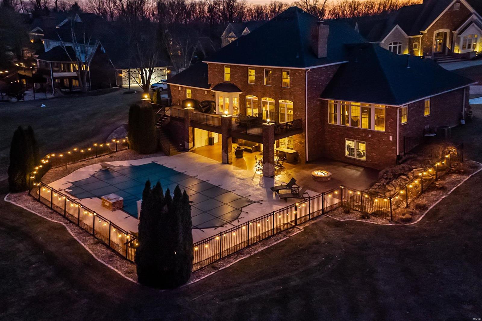 Gorgeous Schaeffer built 1.5 story home w/over 7000 sq ft of living space.If you are looking for the home to hang w/your family, this is it! This home has a very open feel but also has all the designated areas perfect for privacy for the at home job or school work.The sellers say their favorite spot is the LL that offers a huge stone wet bar, second home office, living room w/stone gas fireplace, rec-area that walks out to the pool area w/covered patio, fire-pit and large/level/private yard for all of those outdoor activities which is all perfect for entertaining friends & family.The newer 40ft x 20ft pool gets all day sun then evening shade plus has saltwater chlorinator & its own designated bathroom.The grand marble entry w/arched entry's leads you to the impressive dining room & private study w/extensive millwork. You will have fun cooking for friends and family in the chefs kitchen with custom 42in Cherrywood cabinets and the huge main floor primary suite is sure to impress! Additional Rooms: Mud Room