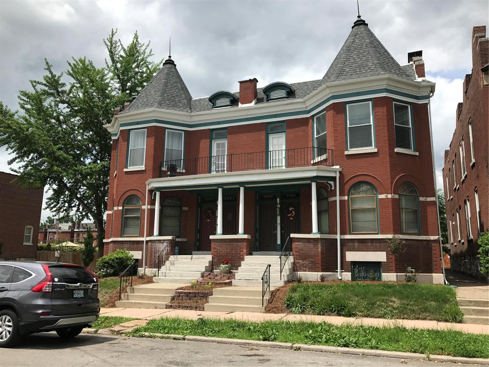 Newly renovated 2nd Floor Condo in the Shaw neighborhood.  Old world charm on the outside, luxurious & modern on the inside.  City living at its finest, close to Tower Grove Park on a quiet picturesque street.  Open floor plan.  Custom kitchen, beautiful granite countertops, new ss appliances.  3 Bedrooms/1 Bath/Walkout balcony.  Laundry in main living area.  Large storage area in basement.  Walking distance to numerous restaurants & shops.  Renovations New in 2016-2017: Roof on entire building, rebuilding of turrets, some exterior tuckpointing & guttering, interior tuckpointing, porch ceiling, paint, ceiling fans & LED lighting, new windows, interior doors, balcony door, some new hardwood floors, custom kitchen cabinetry & tile in bathroom showers.  HOA fee is $200 per month covers: building insurance, water, sewer, trash, recycling & lawn maintenance & future exterior maintenance. Location: City, End Unit